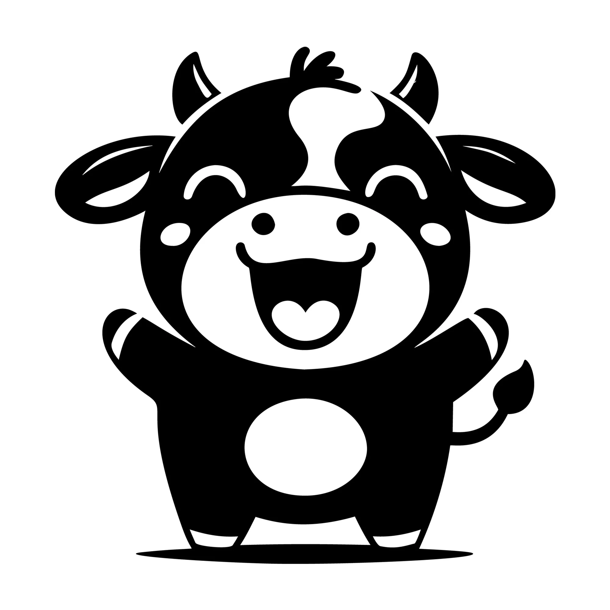 Cute Cow Silhouette SVG