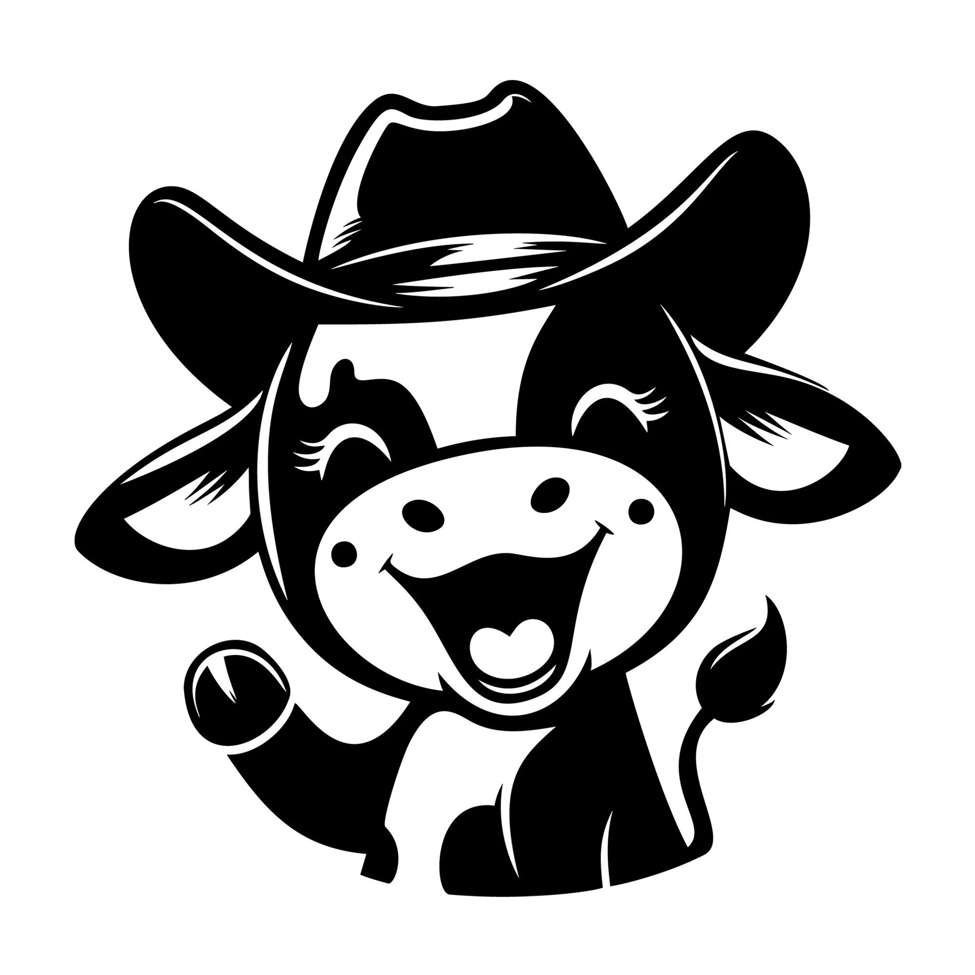 Cute Cow Silhouette SVG