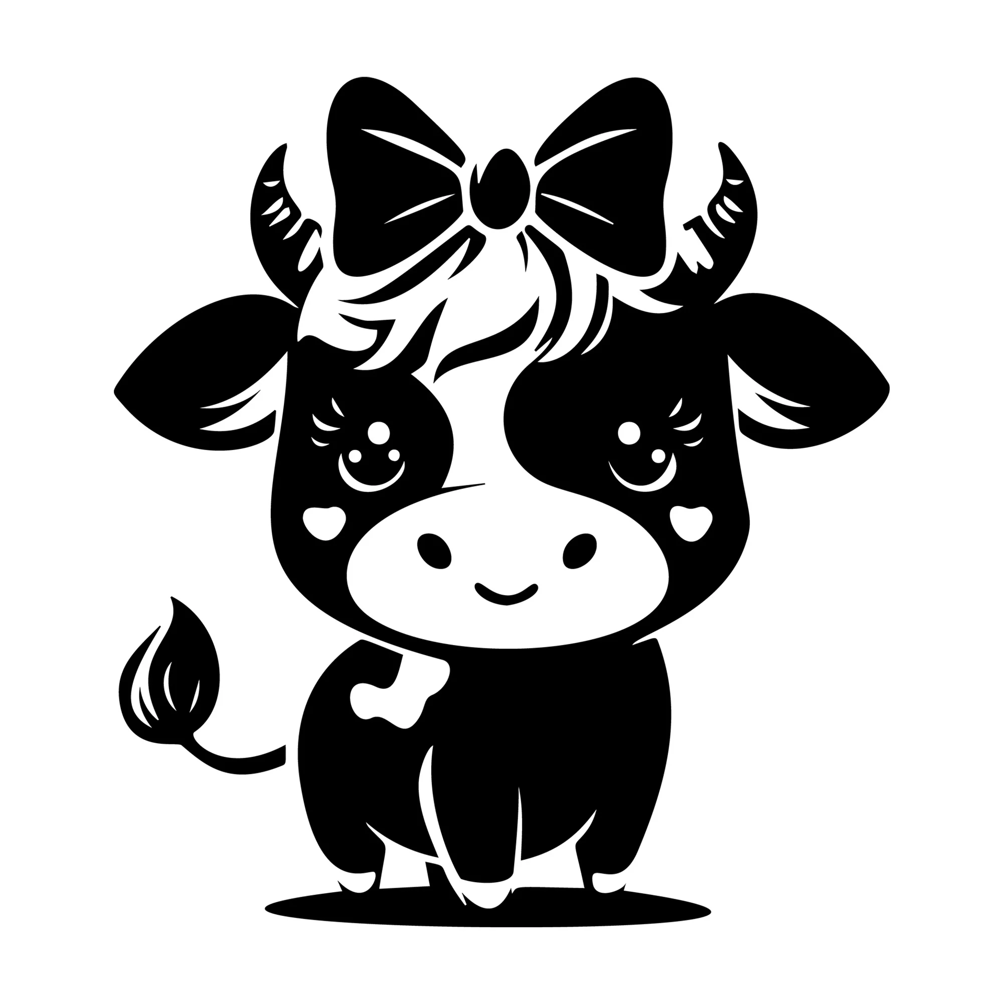 Cute Cow Silhouette SVG