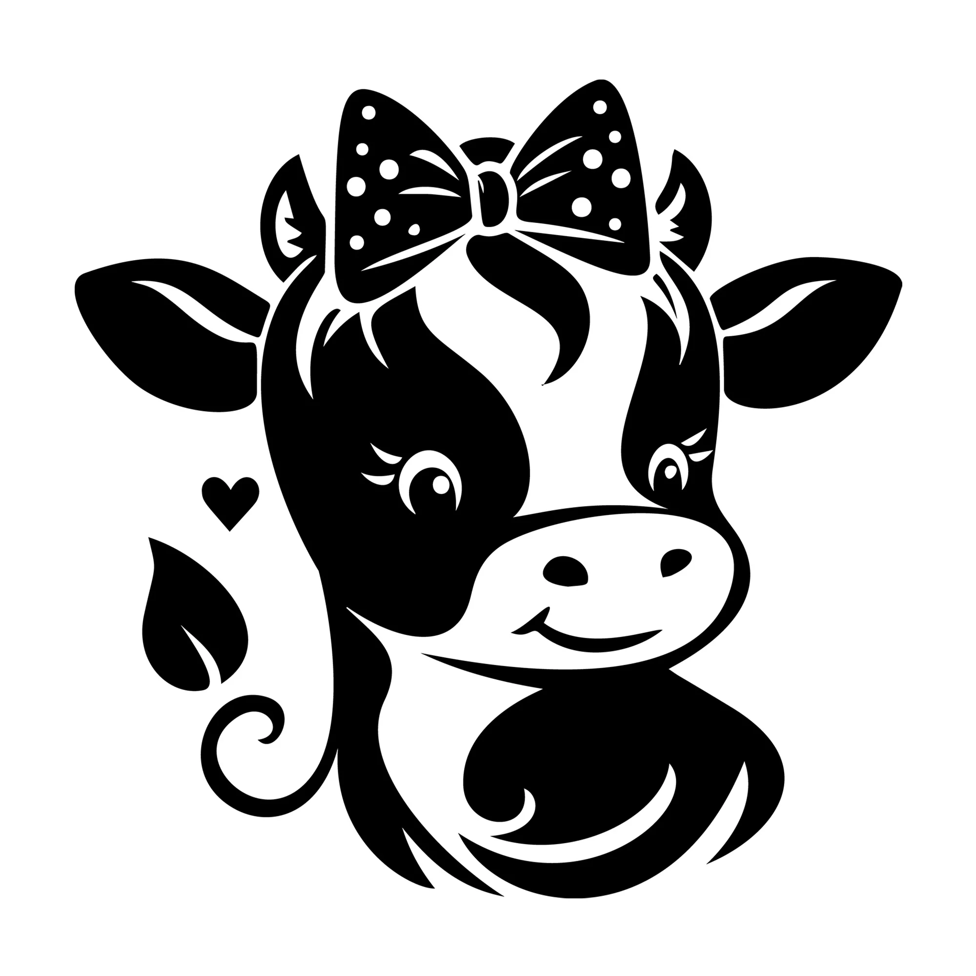 Cute Cow Silhouette SVG