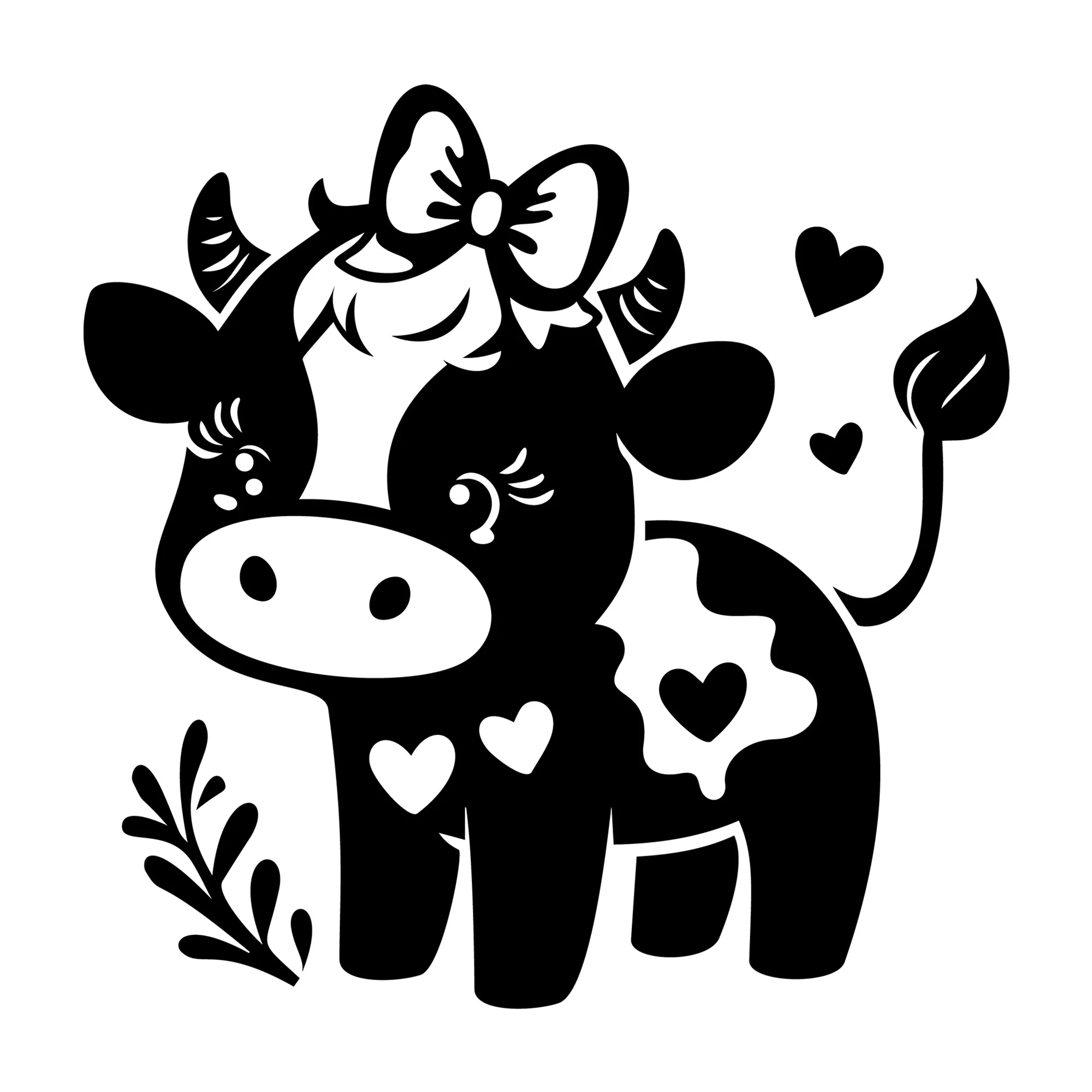 Cute Cow Silhouette SVG