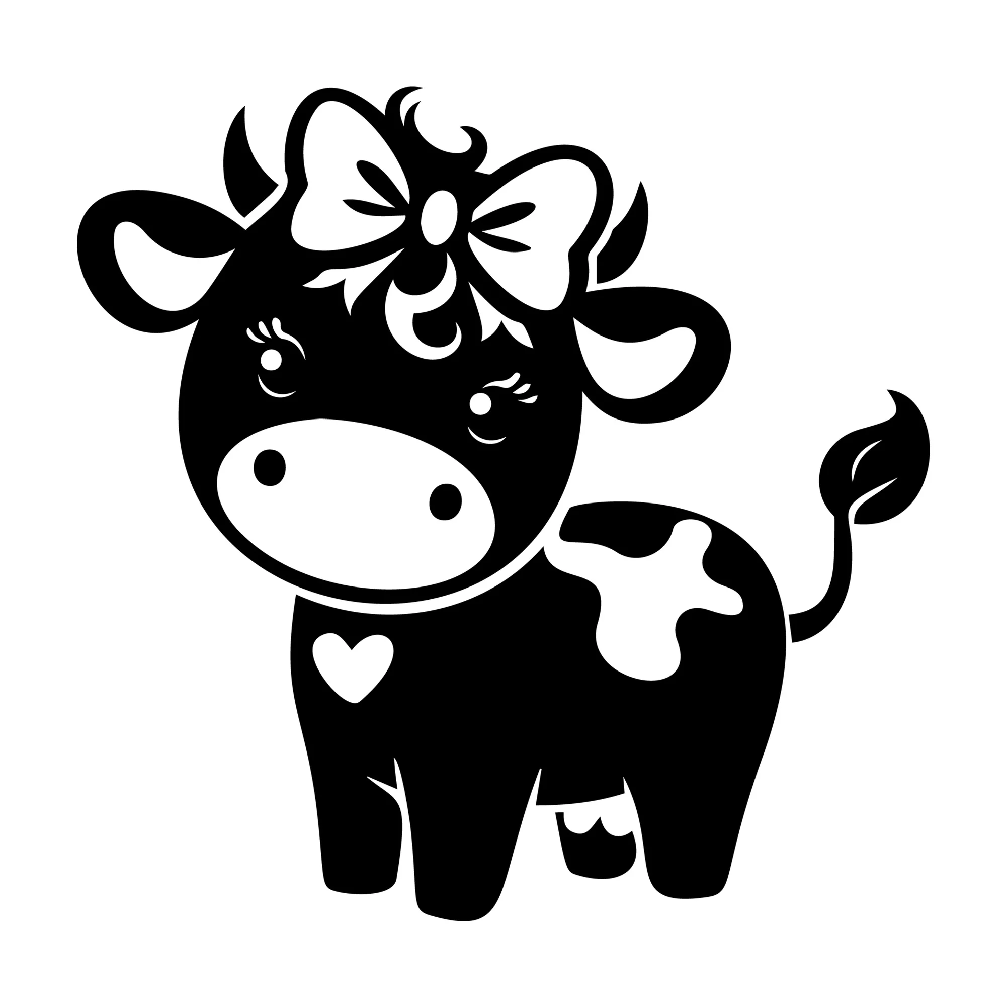 Cute Cow Silhouette SVG