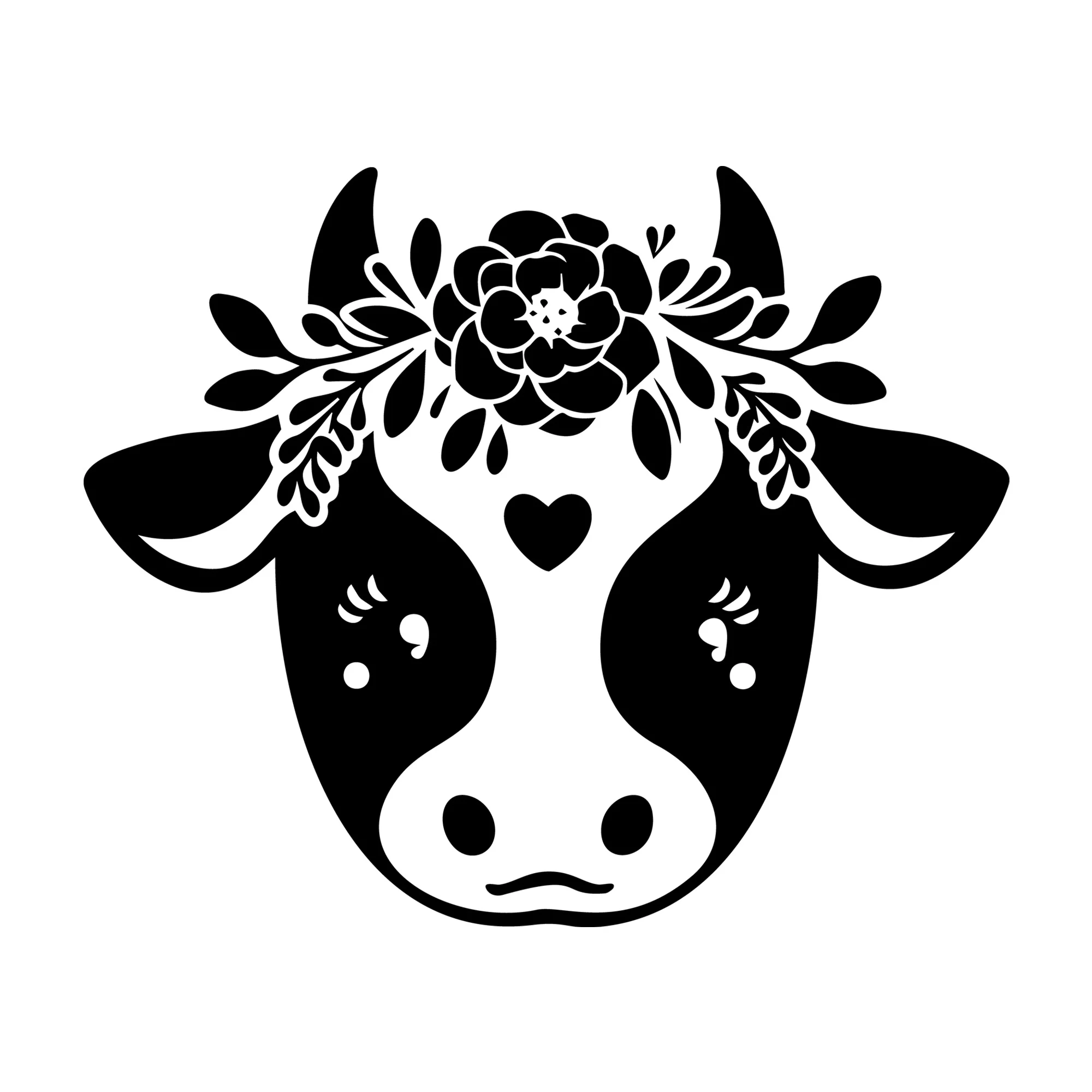 Cute Cow Silhouette SVG