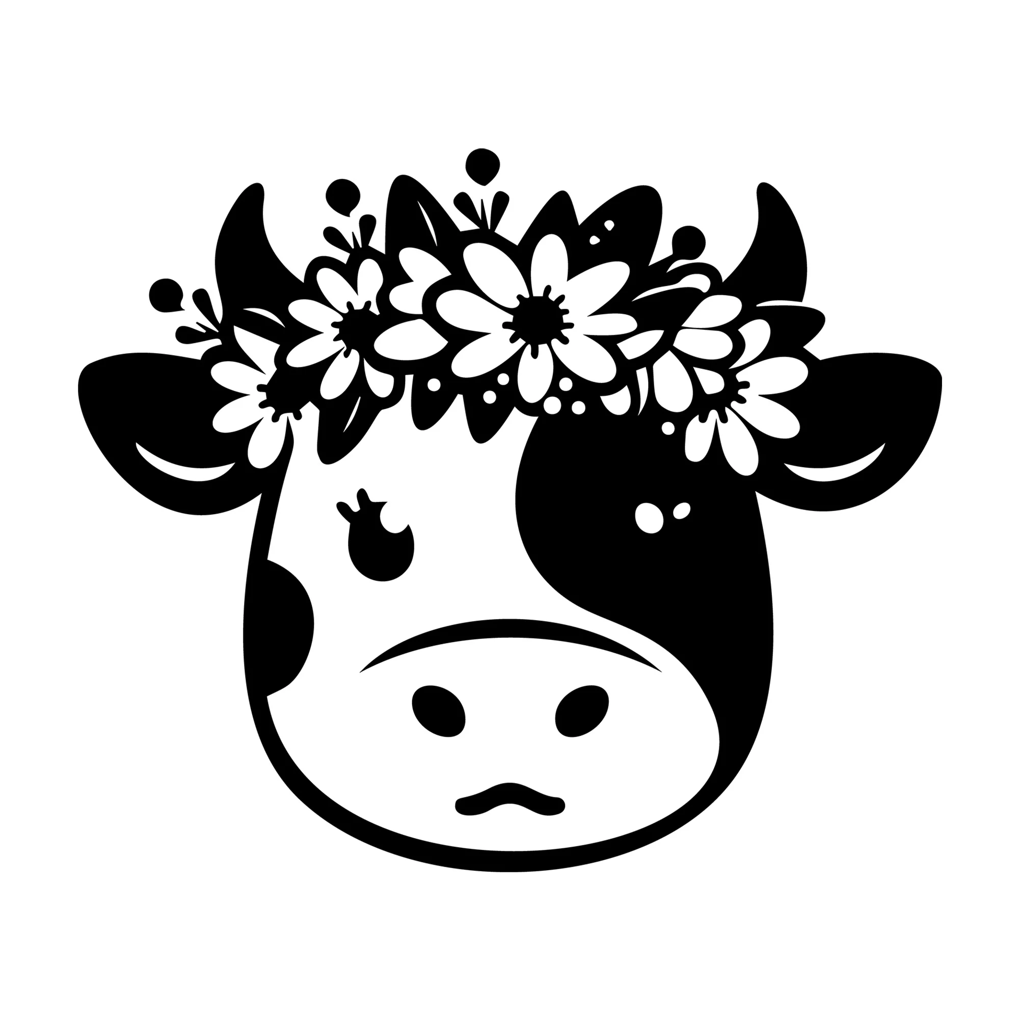 Cute Cow Silhouette SVG