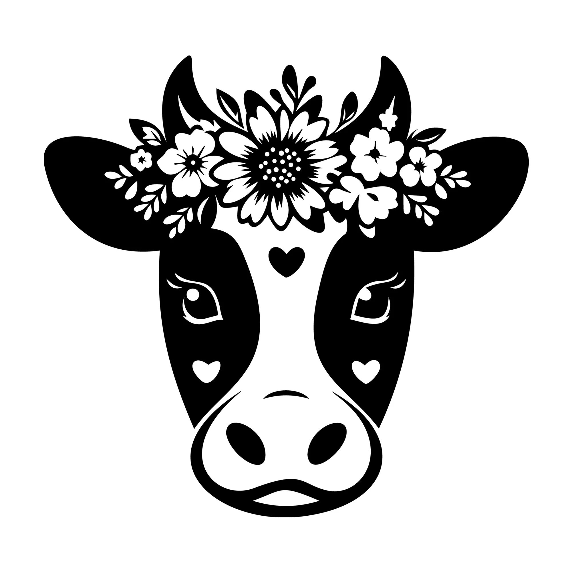 Cute Cow Silhouette SVG