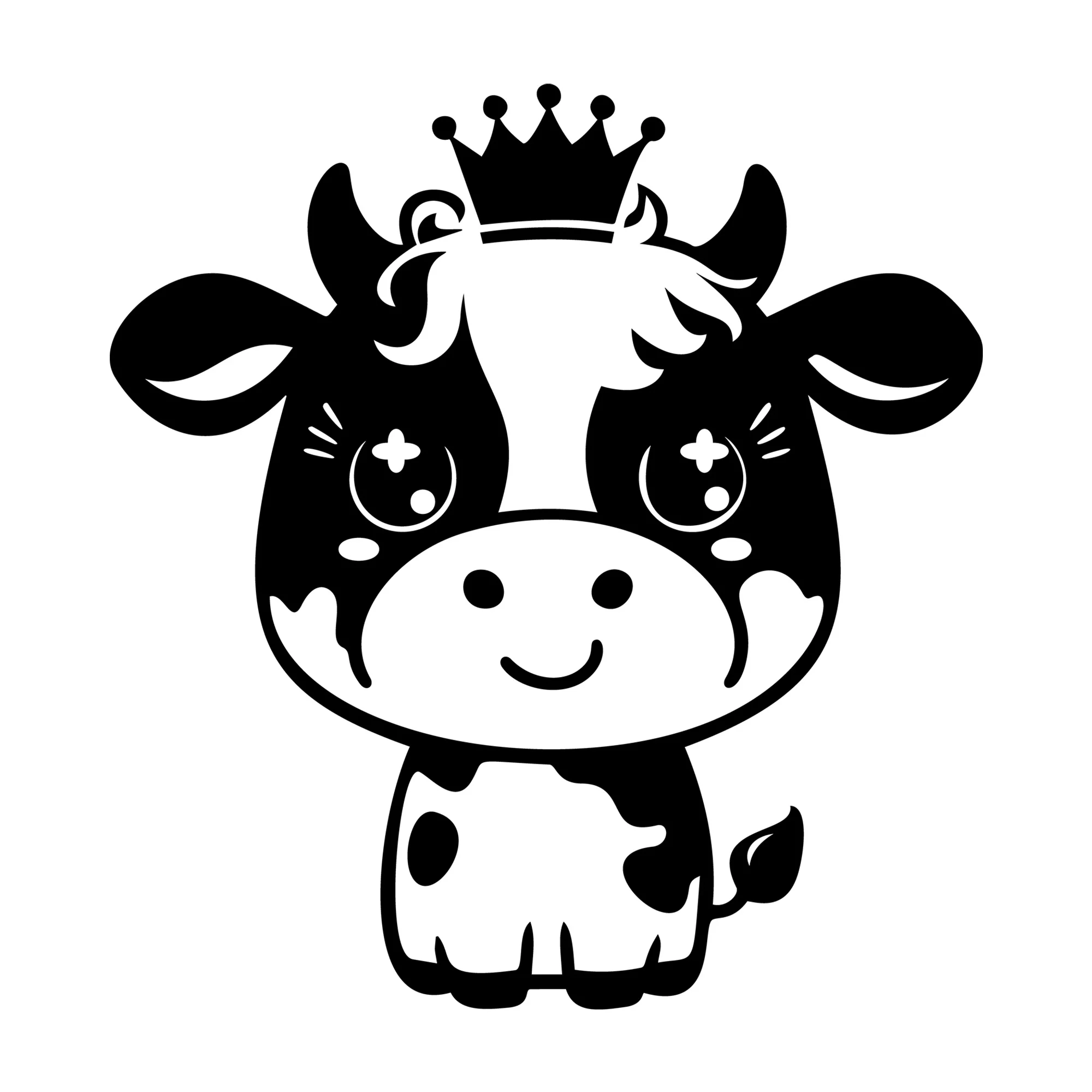 Cute Cow Silhouette SVG