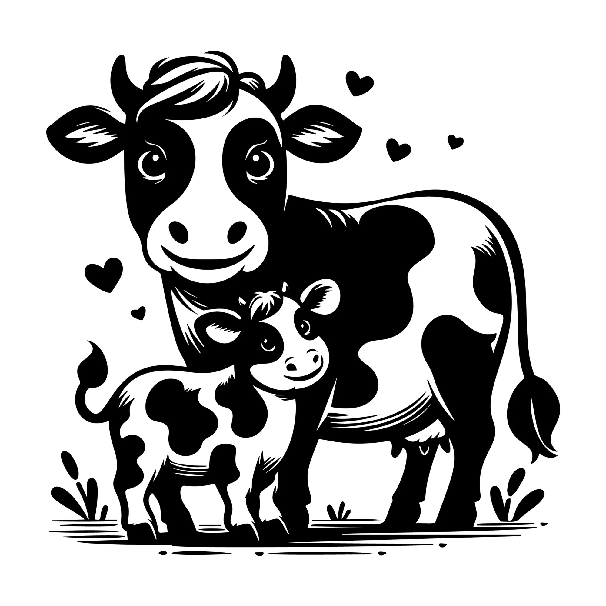 Cute Cow Silhouette SVG