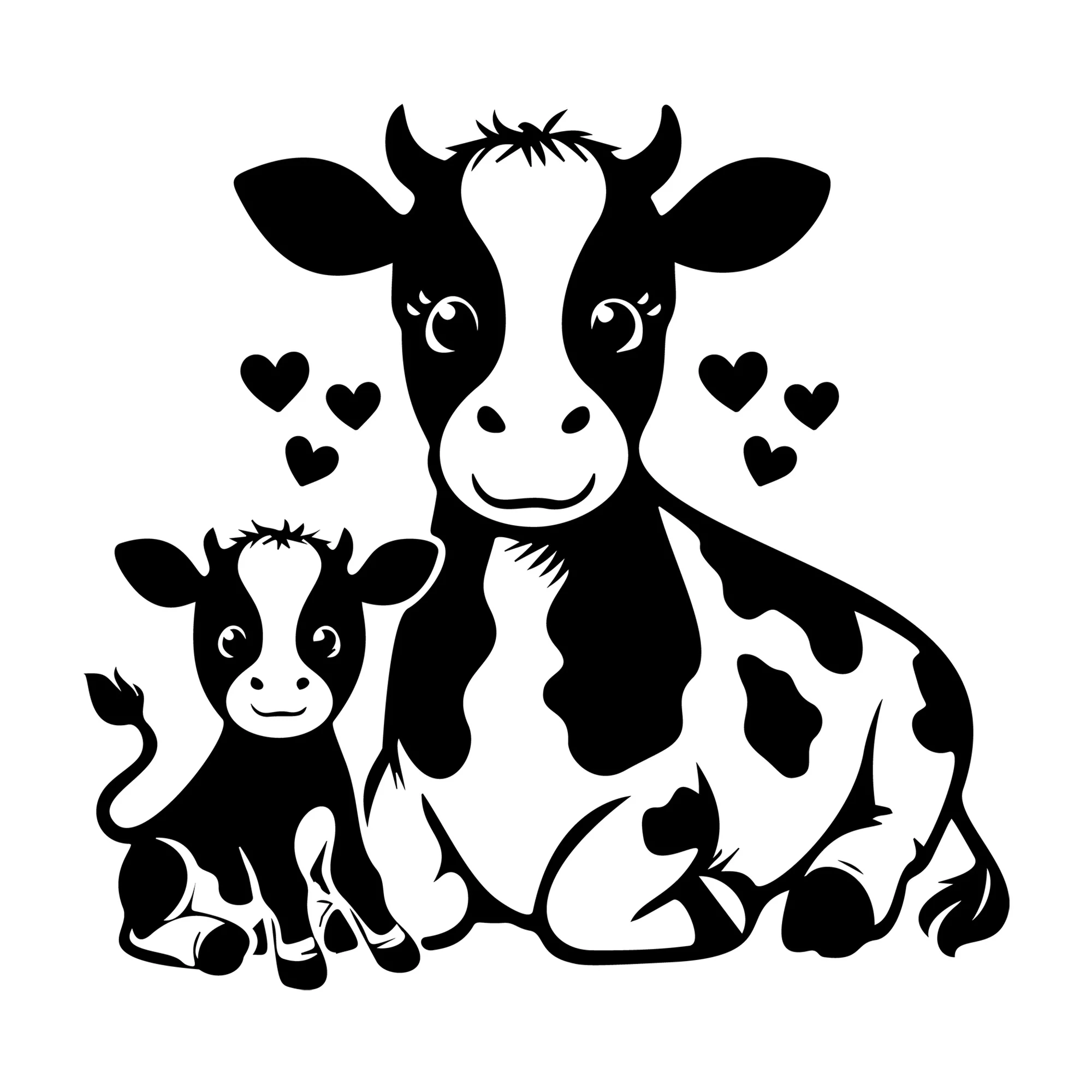 Cute Cow Silhouette SVG