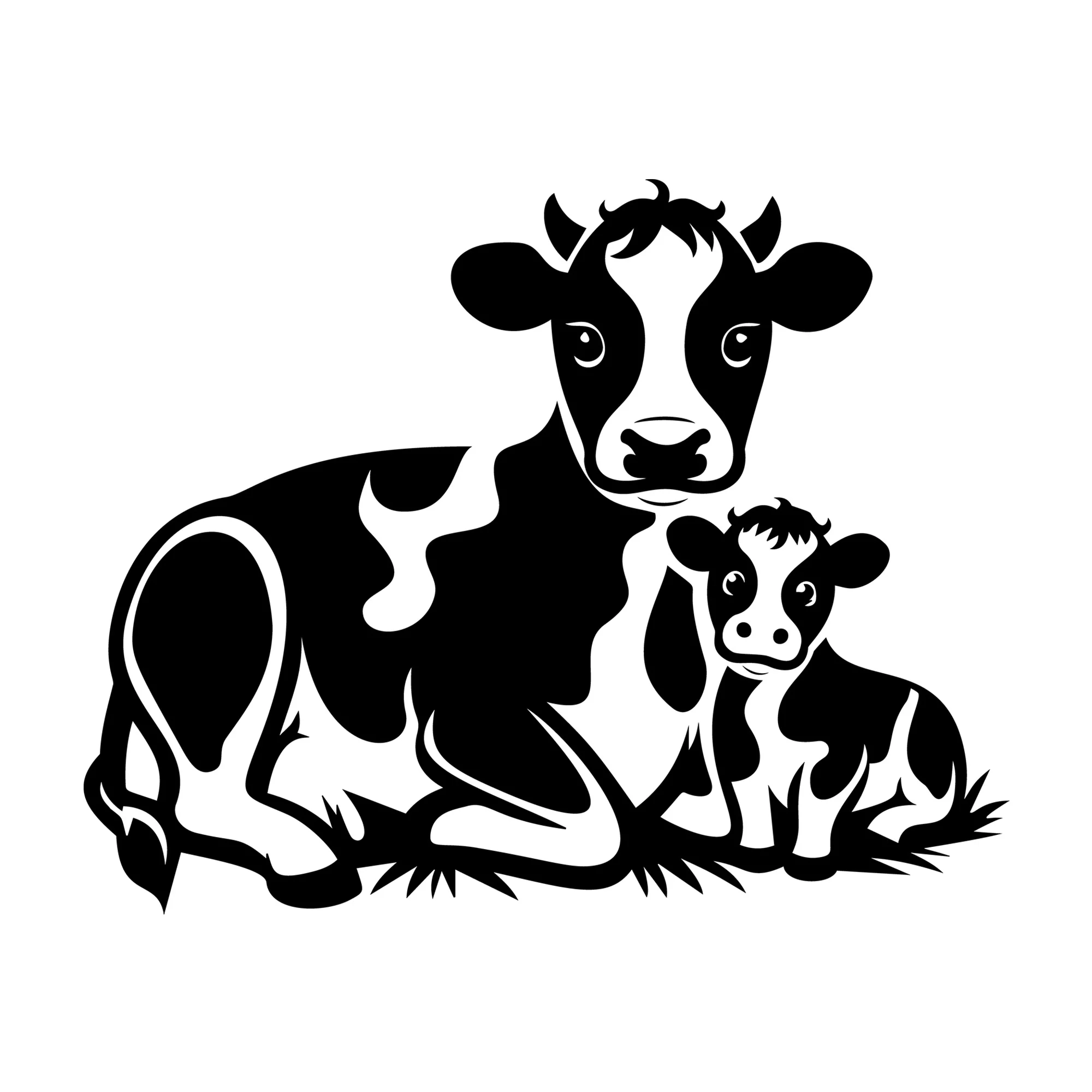 Cute Cow Silhouette SVG