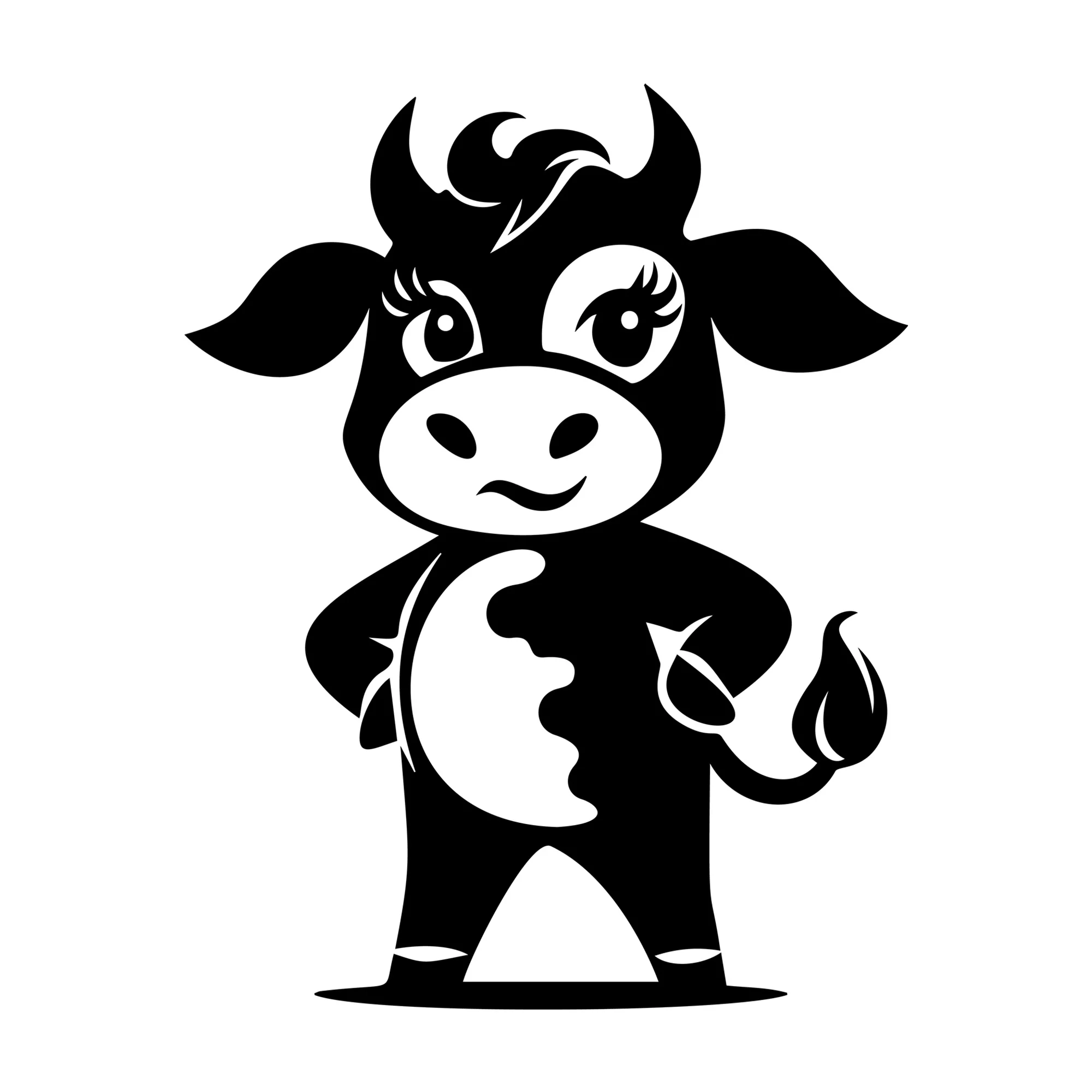 Cute Cow Silhouette SVG