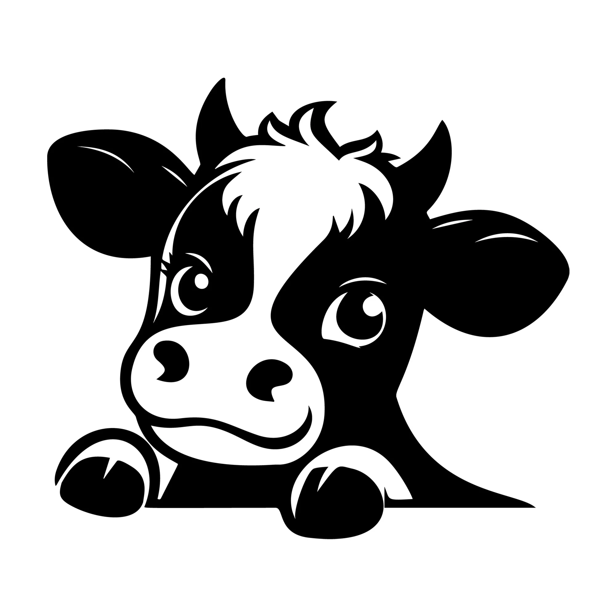 Cute Cow Silhouette SVG