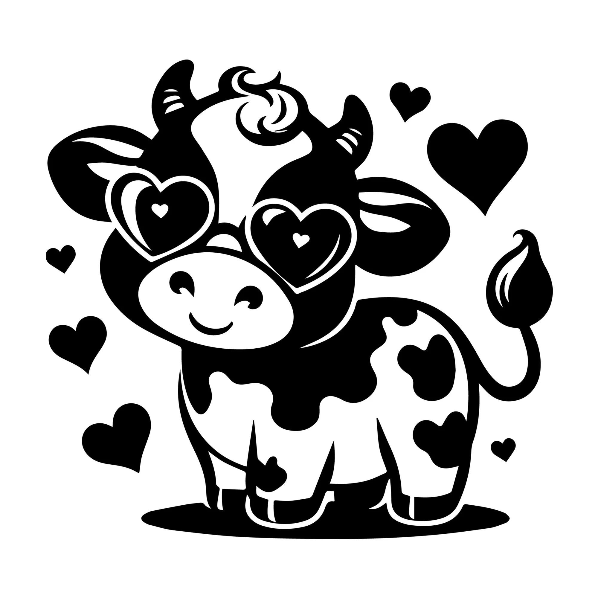 Cute Cow Silhouette SVG