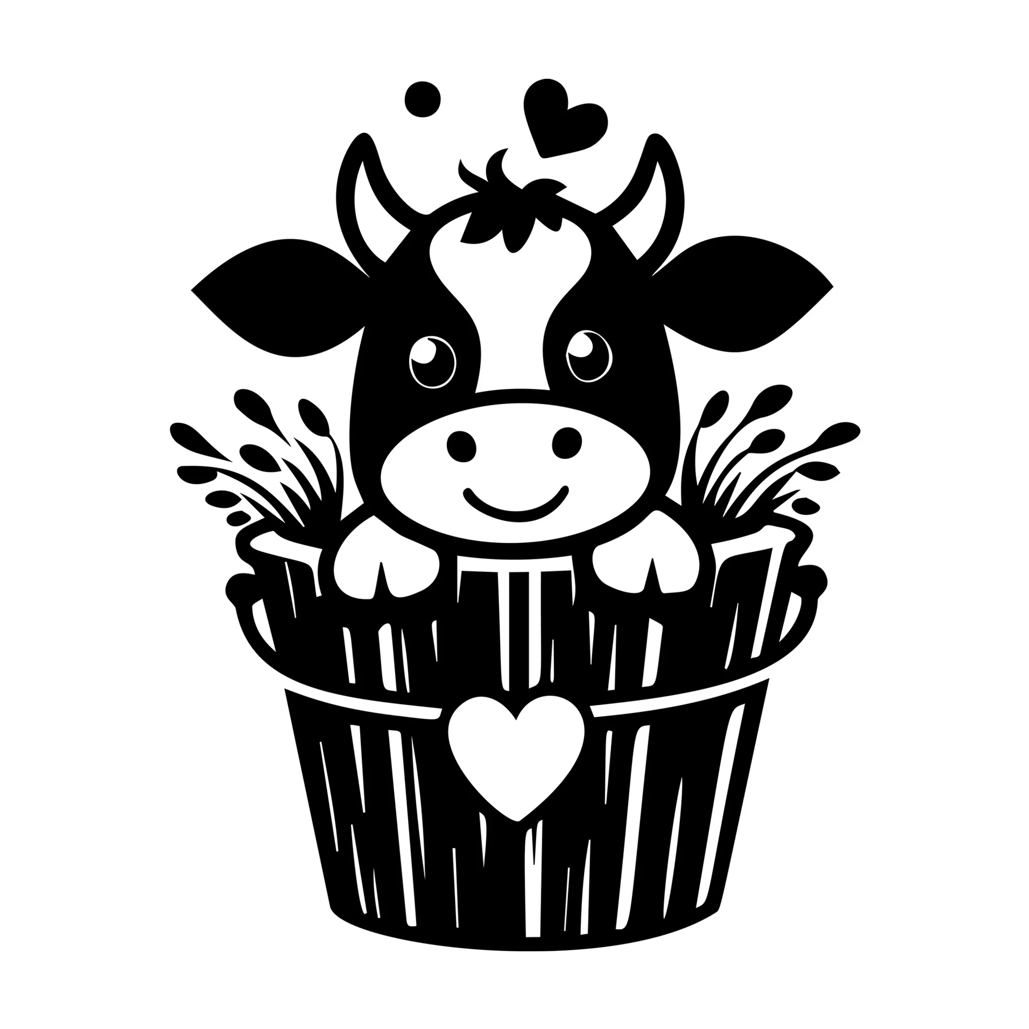 Cute Cow Silhouette SVG