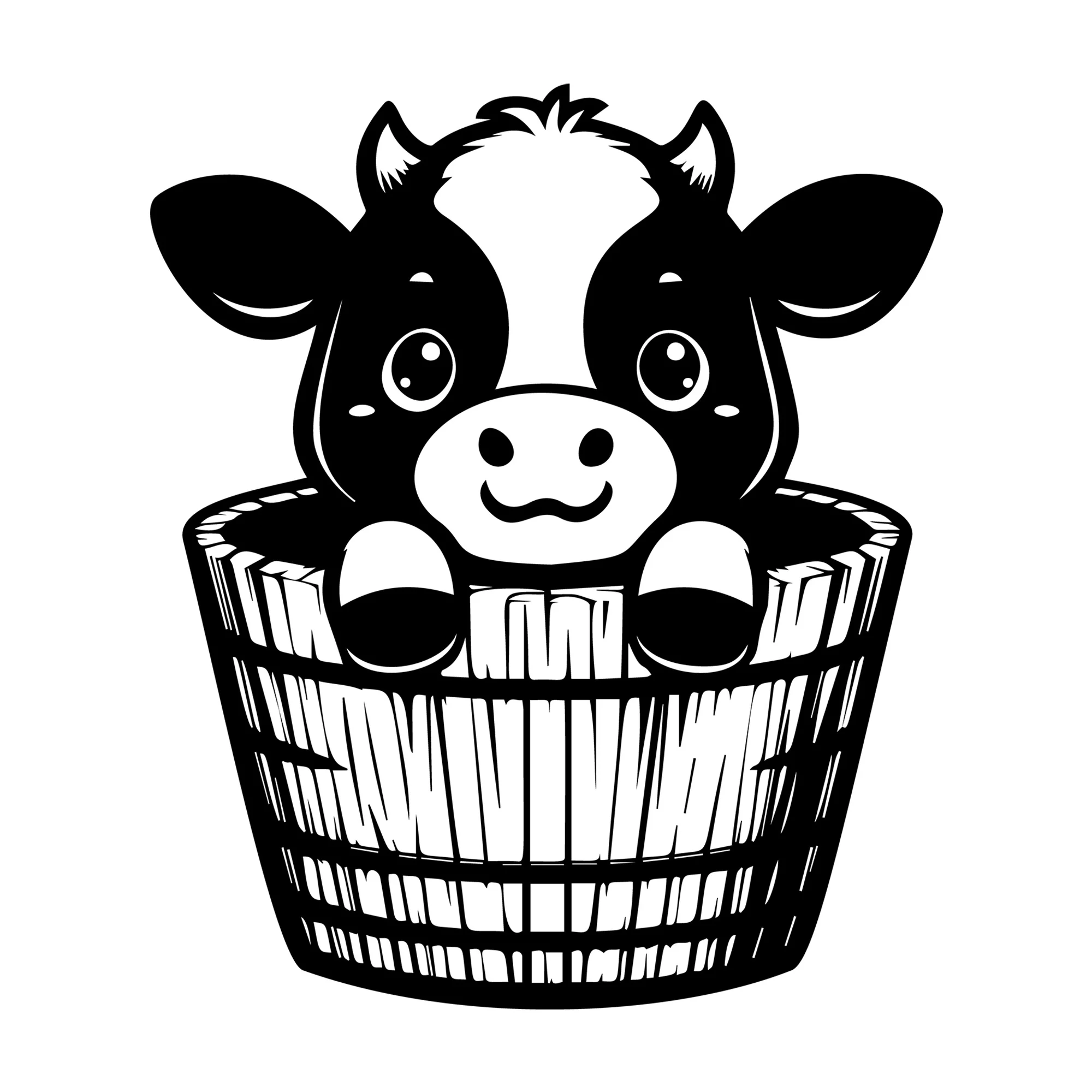 Cute Cow Silhouette SVG