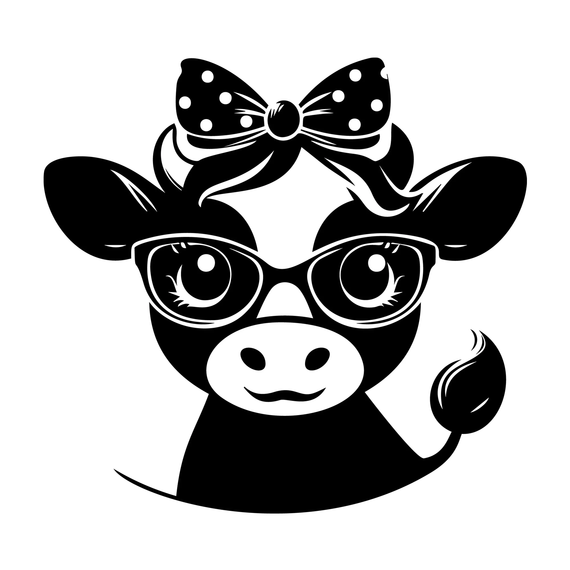Cute Cow Silhouette SVG