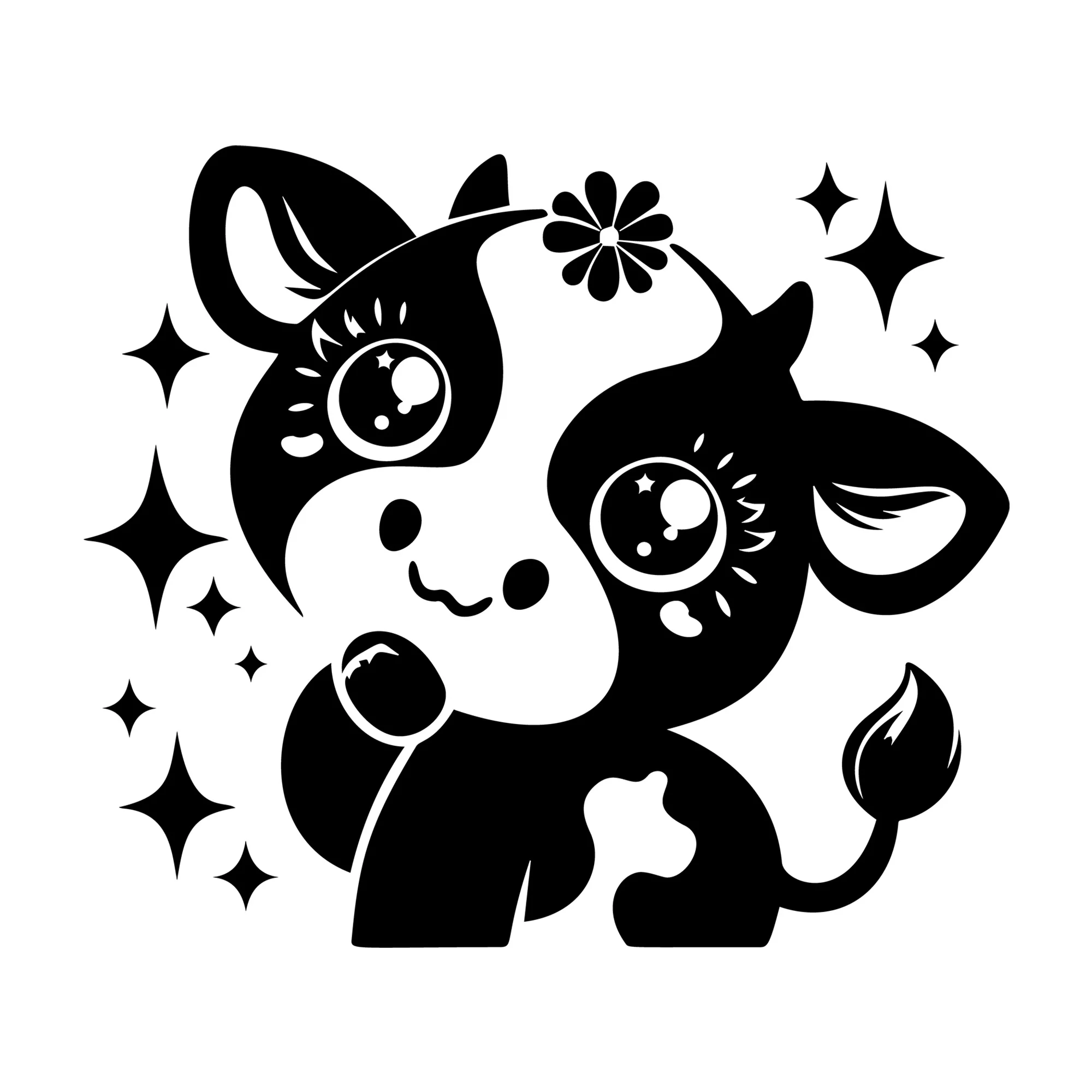 Cute Cow Silhouette SVG