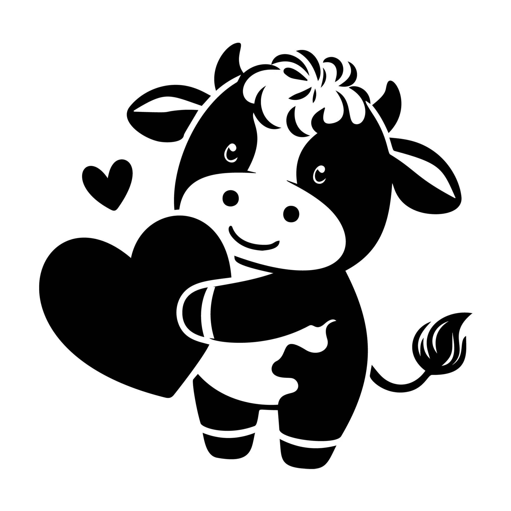 Cute Cow Silhouette SVG