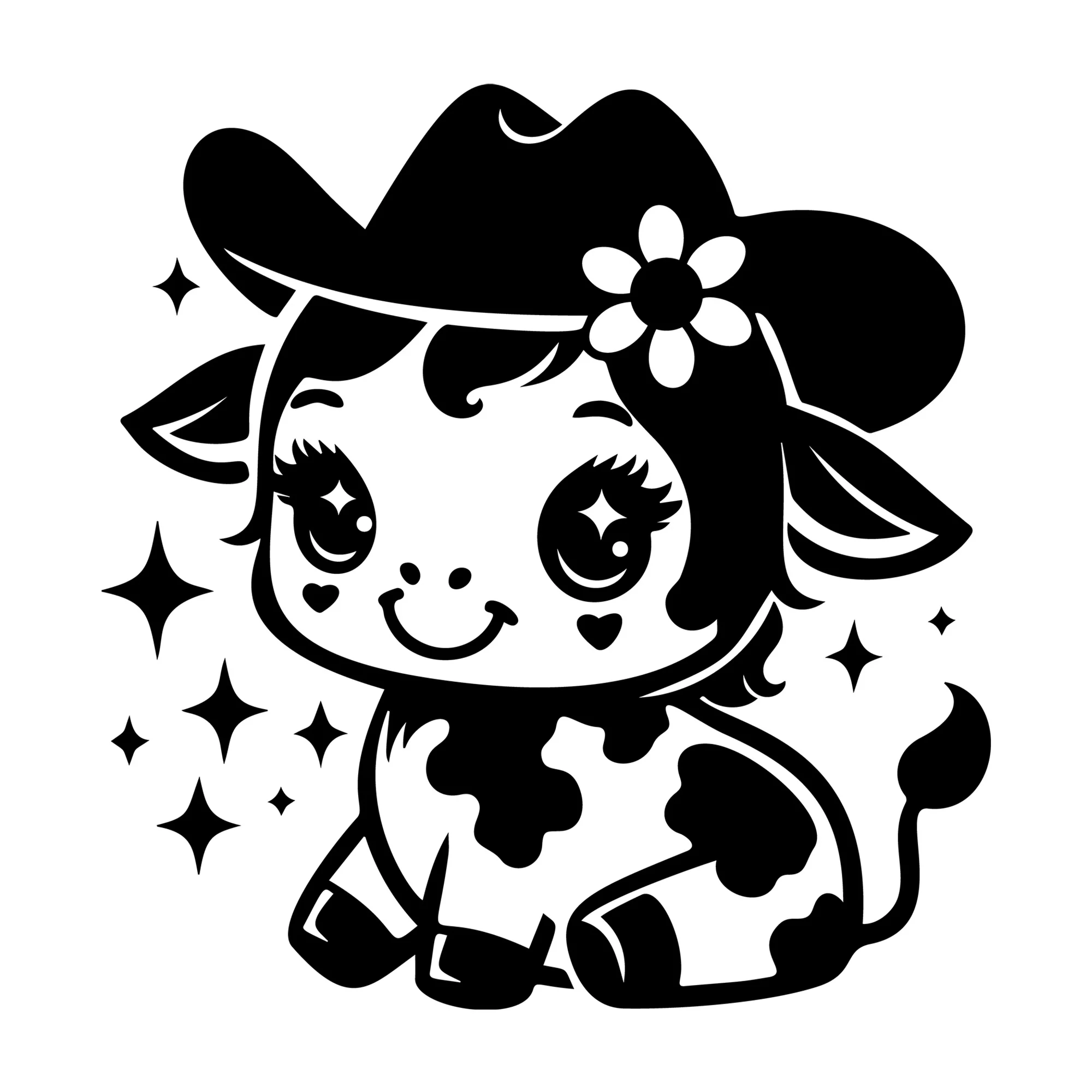 Cute Cow Silhouette SVG