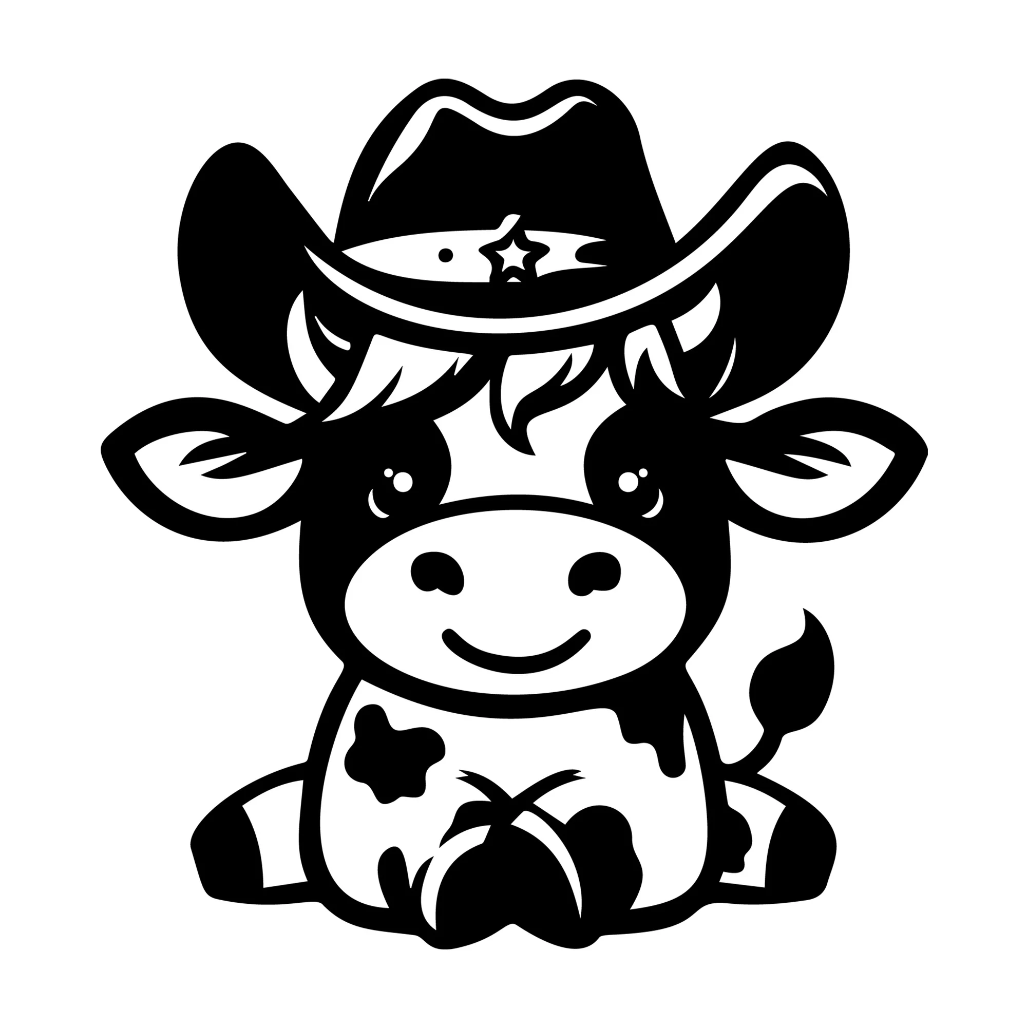 Cute Cow Silhouette SVG
