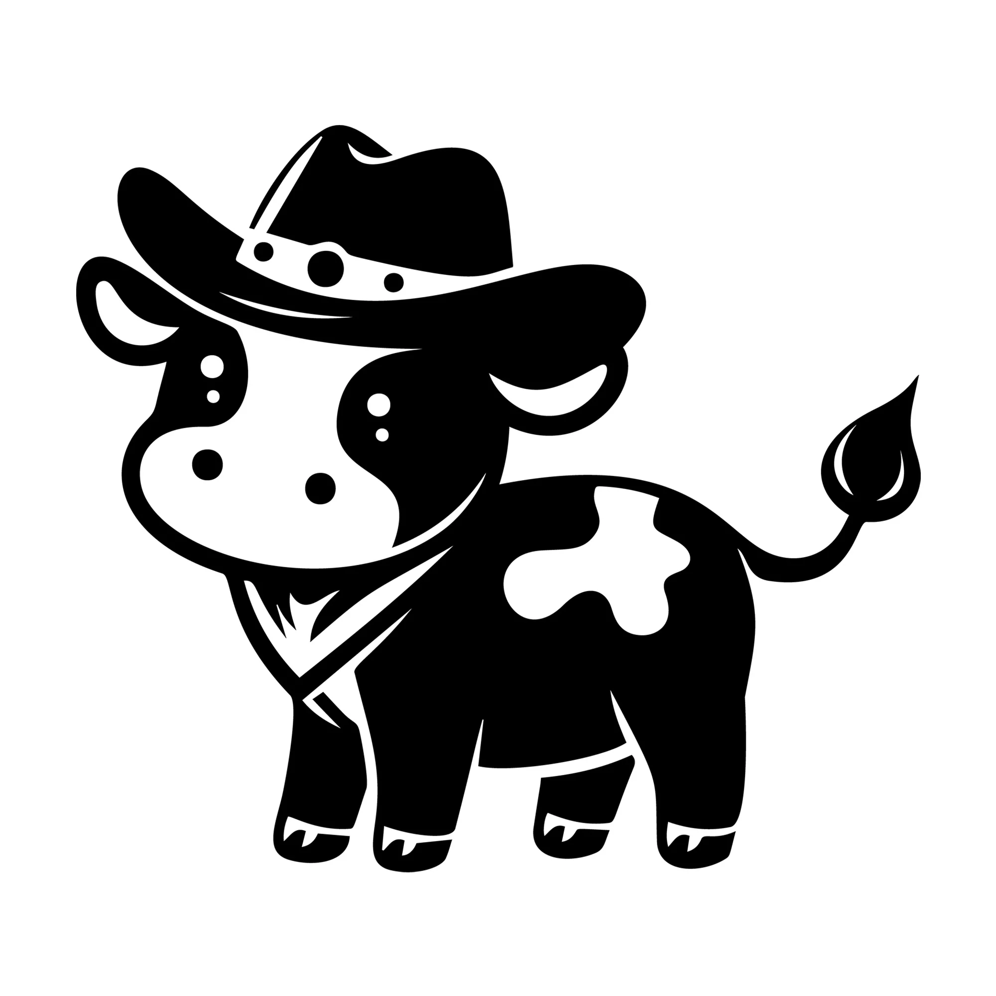 Cute Cow Silhouette SVG