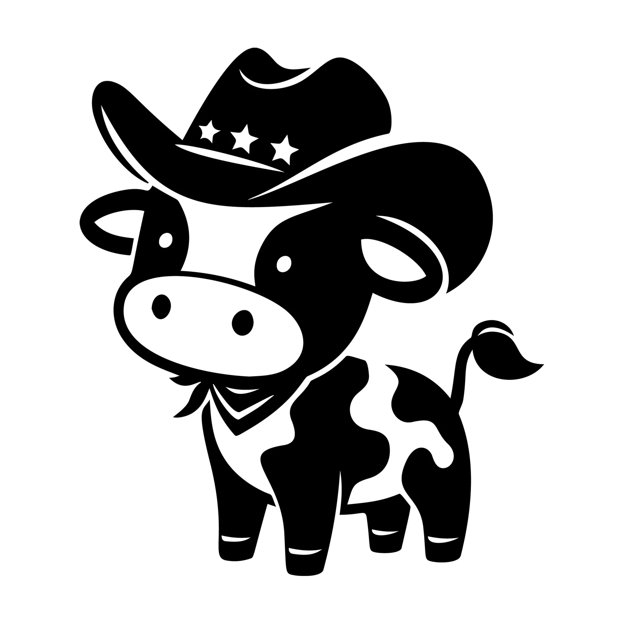 Cute Cow Silhouette SVG