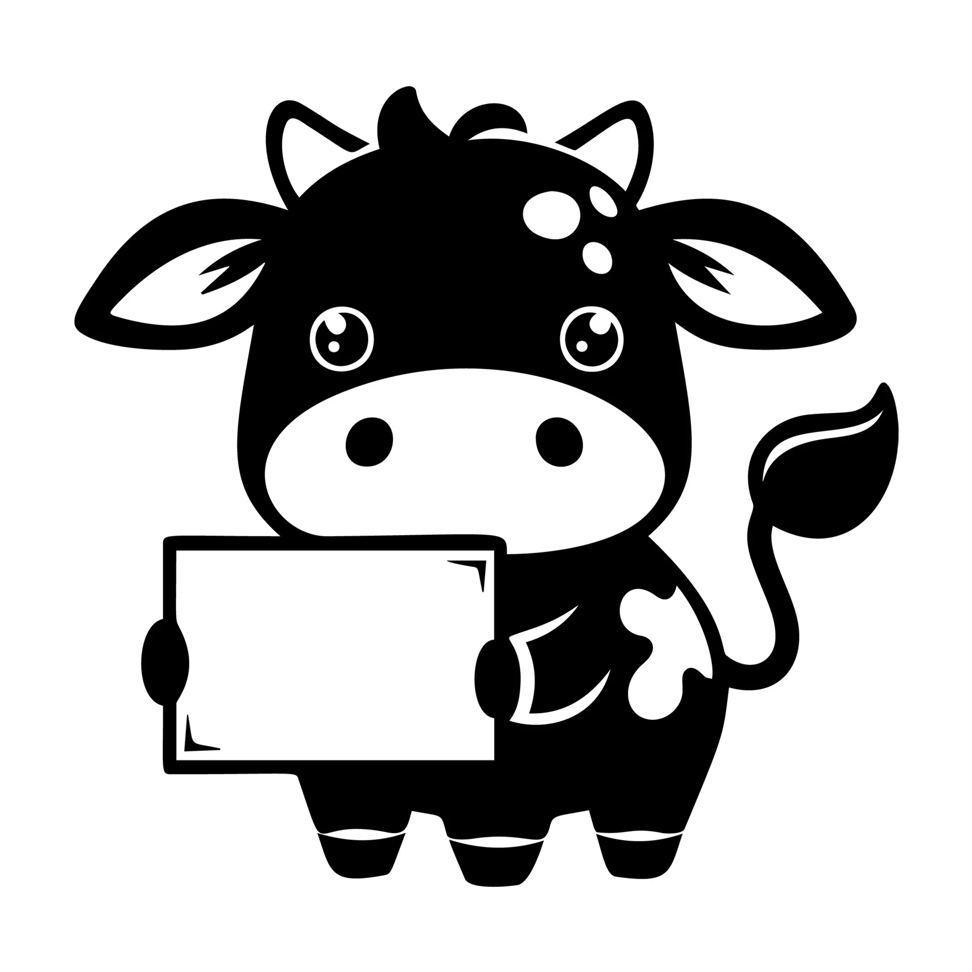 Cute Cow Silhouette SVG