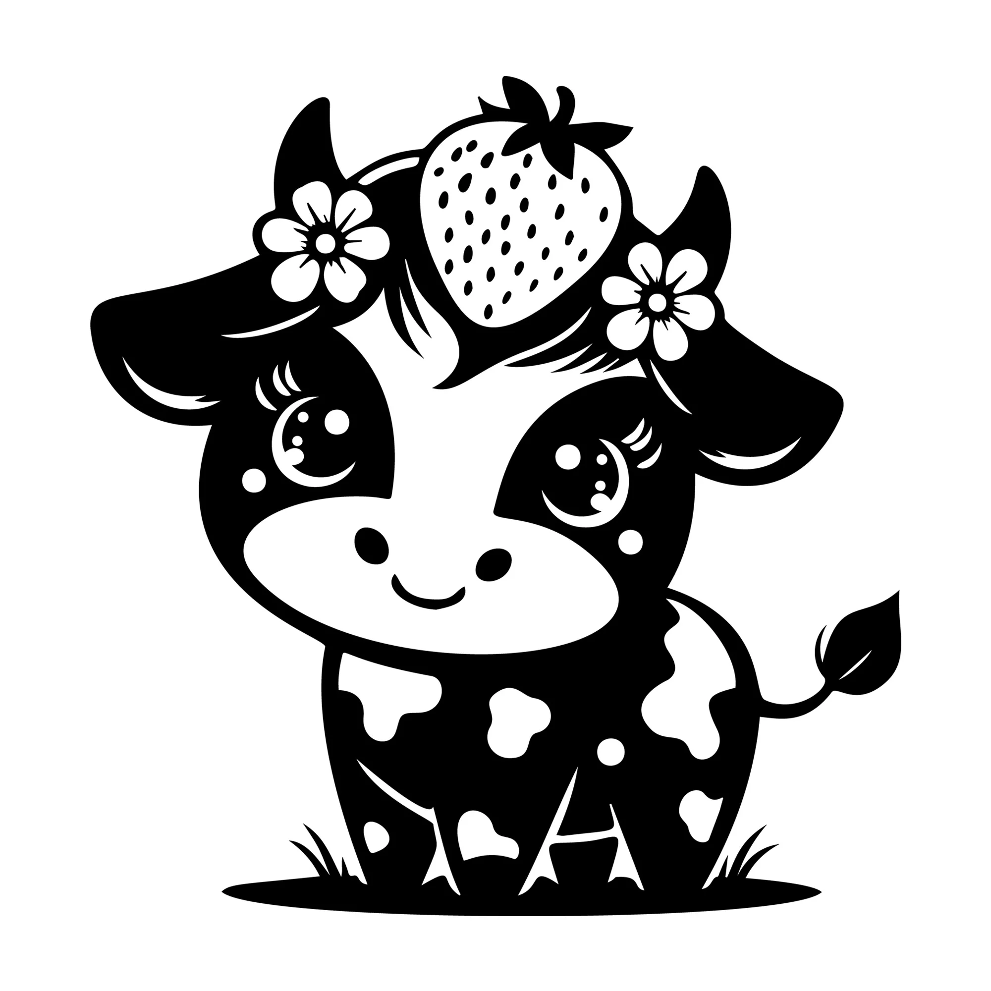 Cute Cow Silhouette SVG