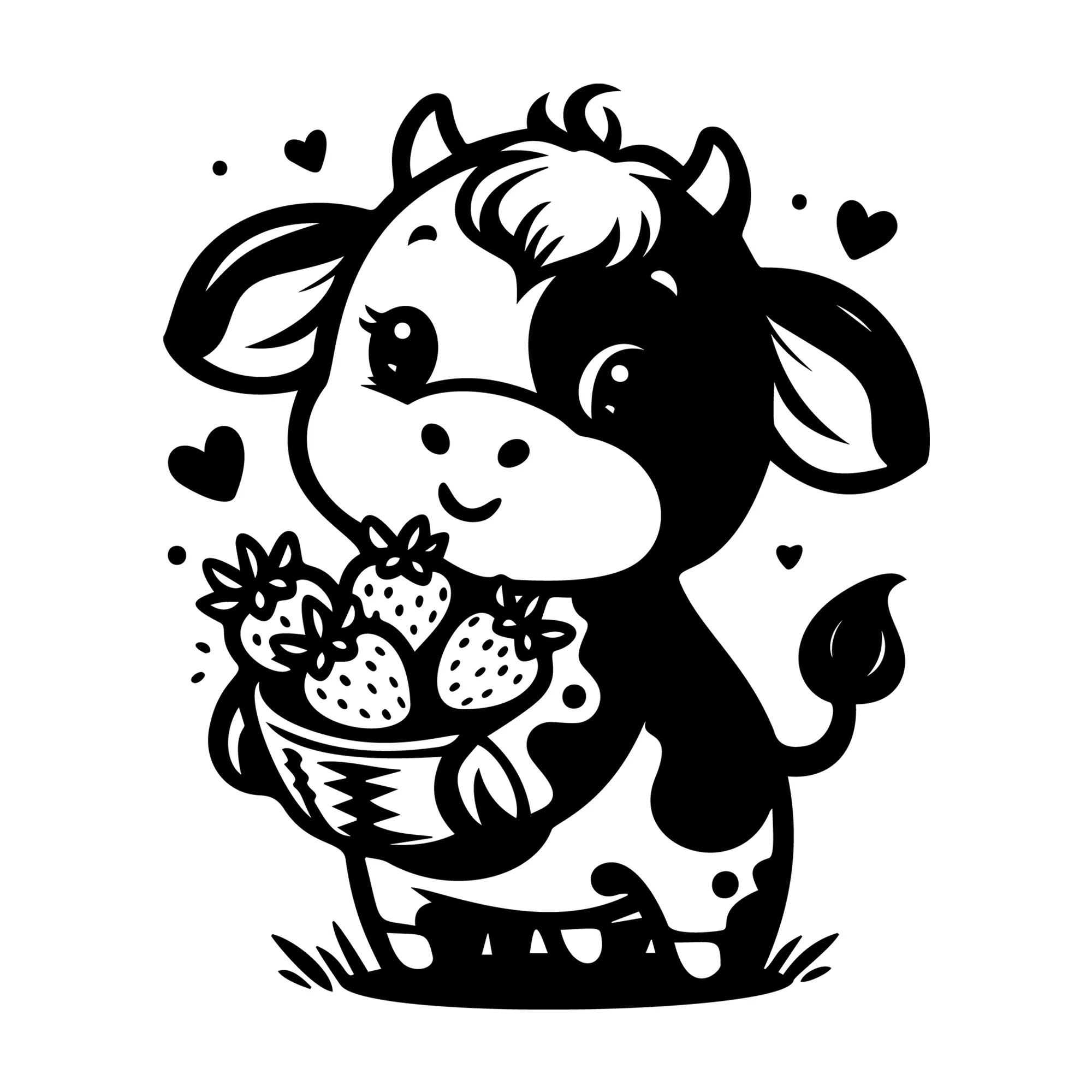 Cute Cow Silhouette SVG