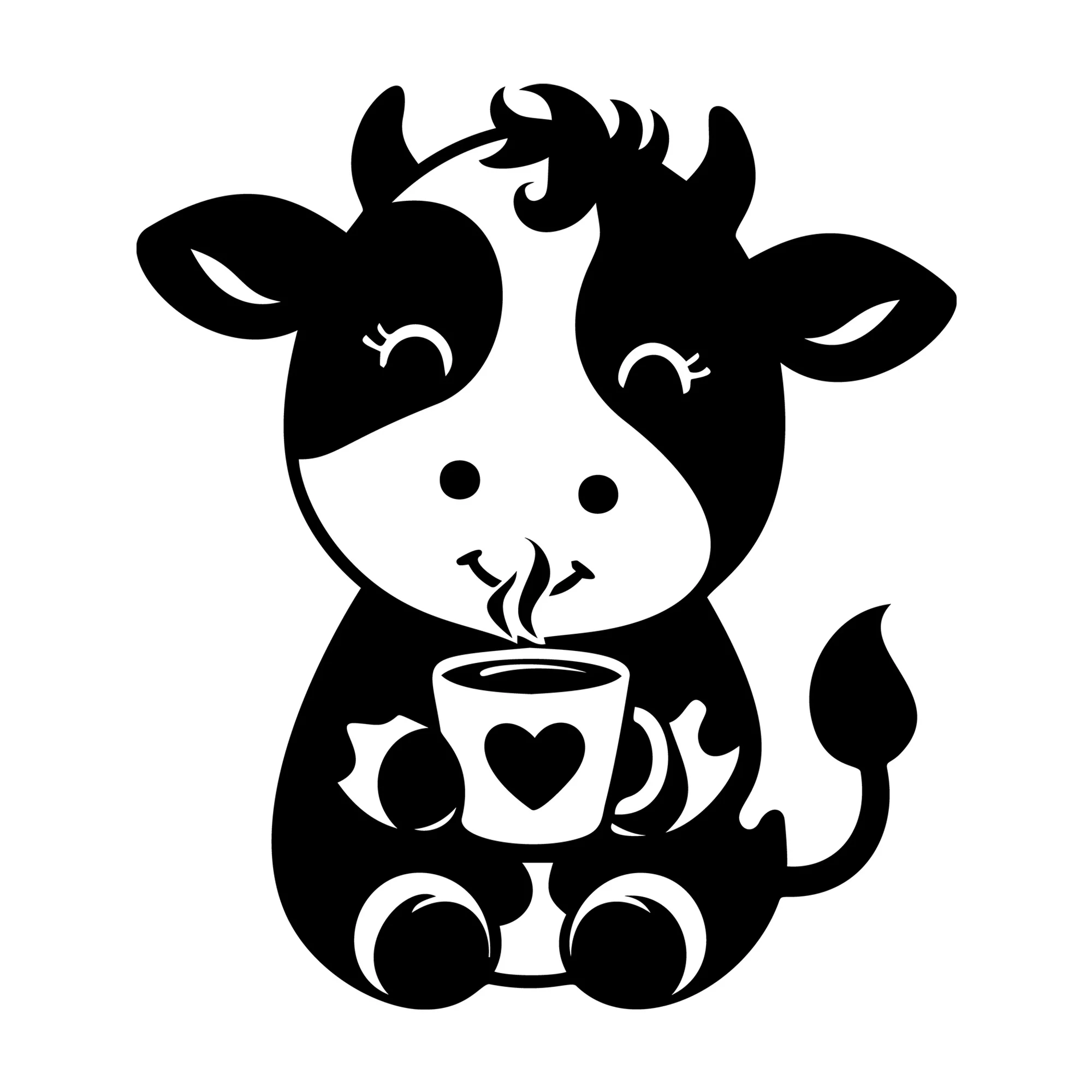 Cute Cow Silhouette SVG