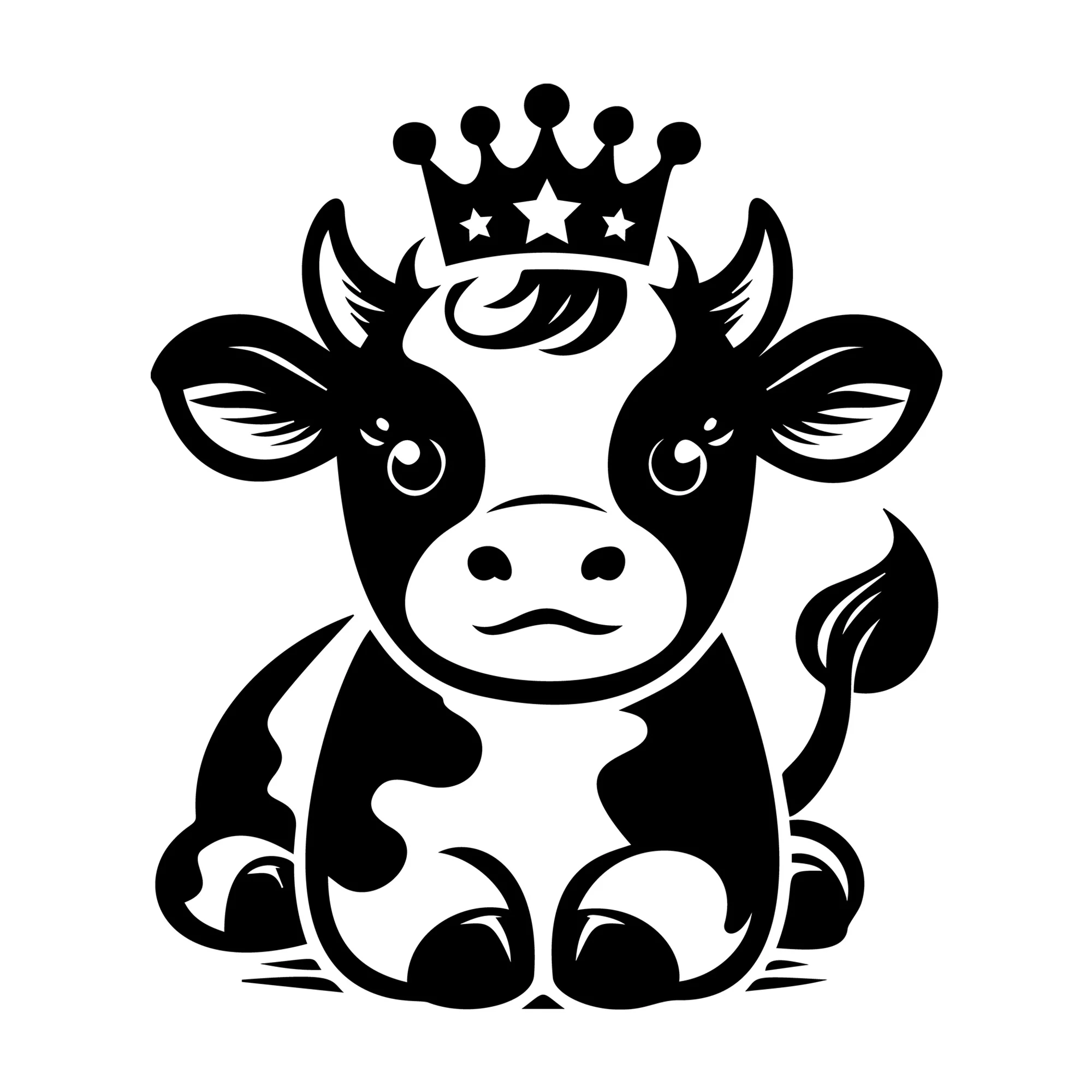 Cute Cow Silhouette SVG
