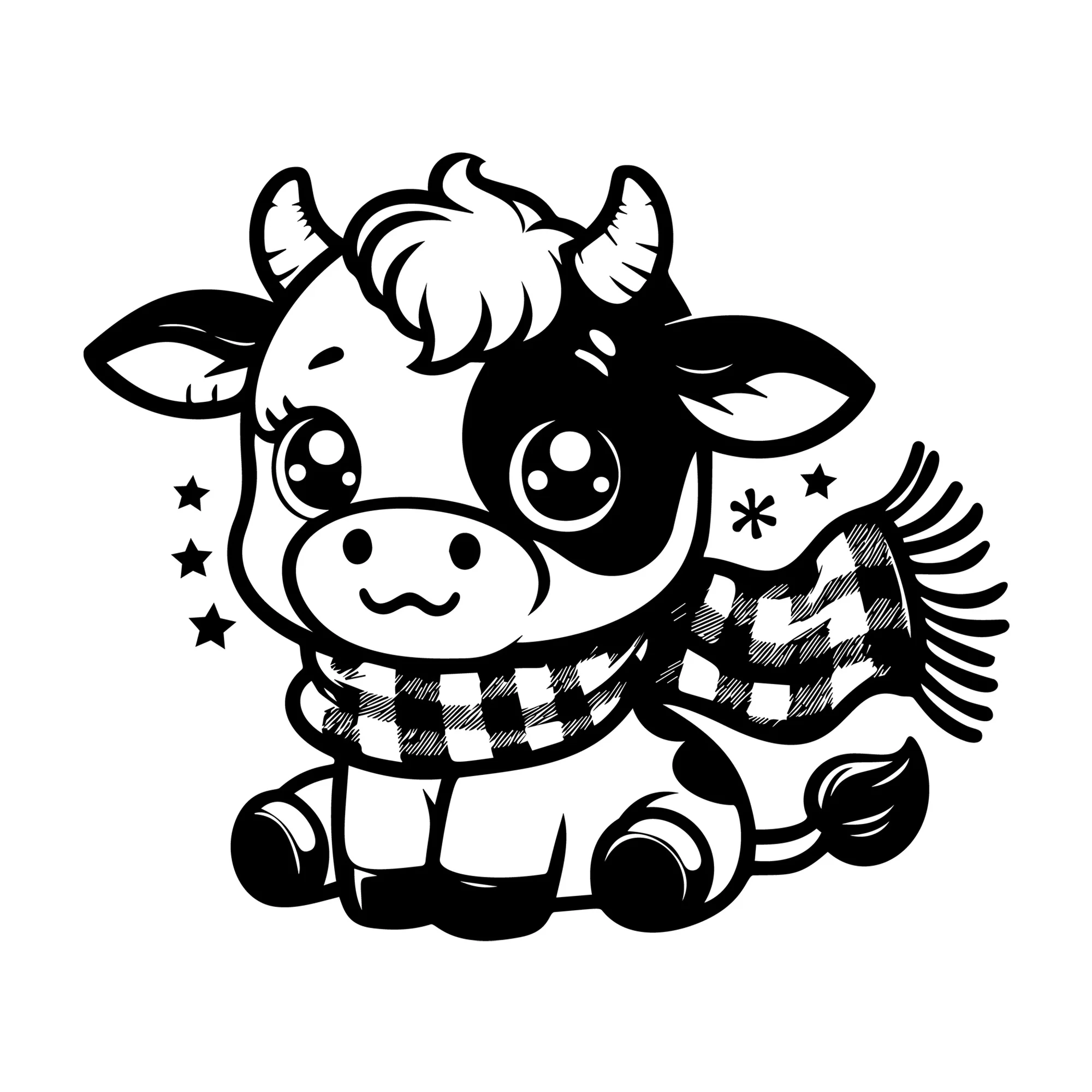Cute Cow Silhouette SVG