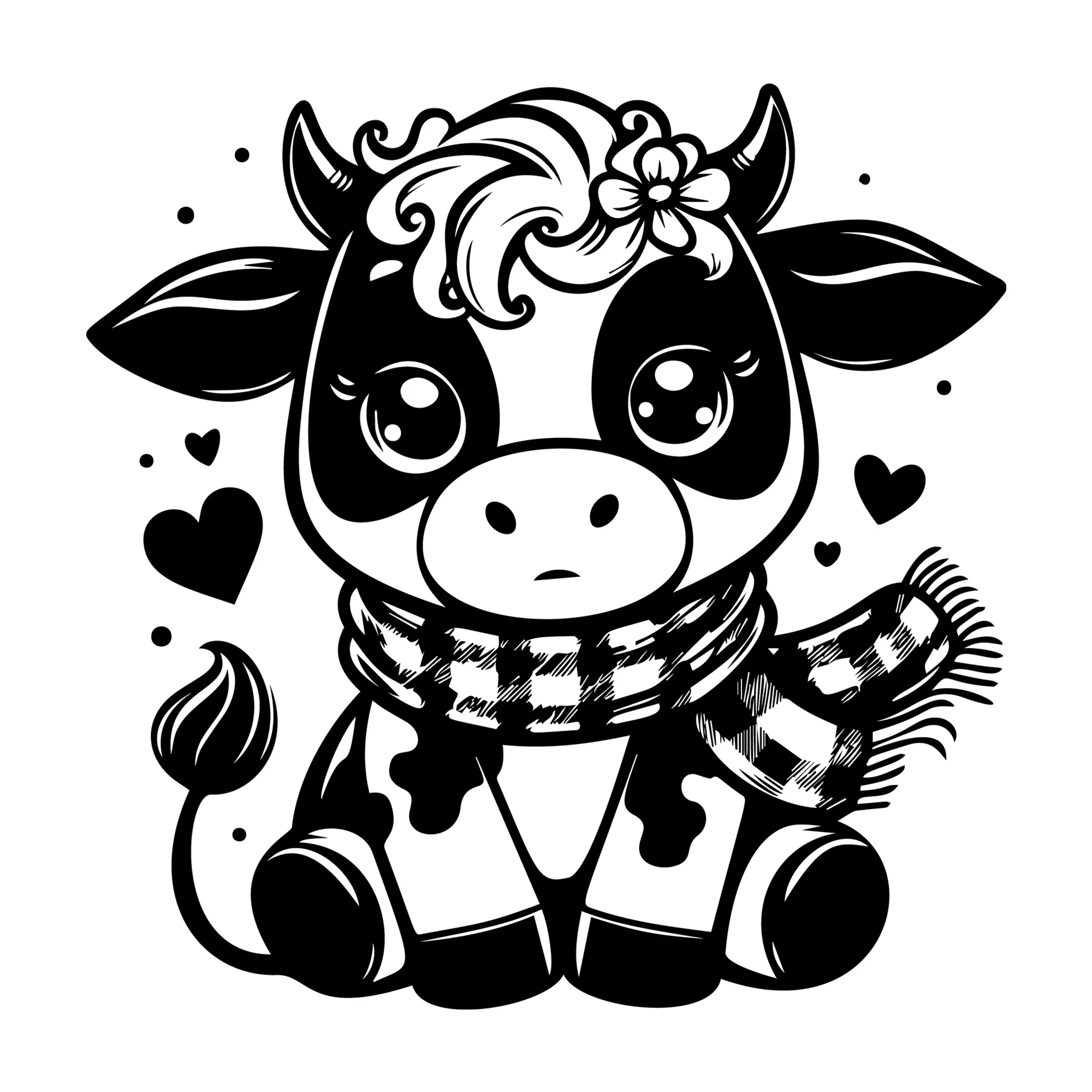 Cute Cow Silhouette SVG