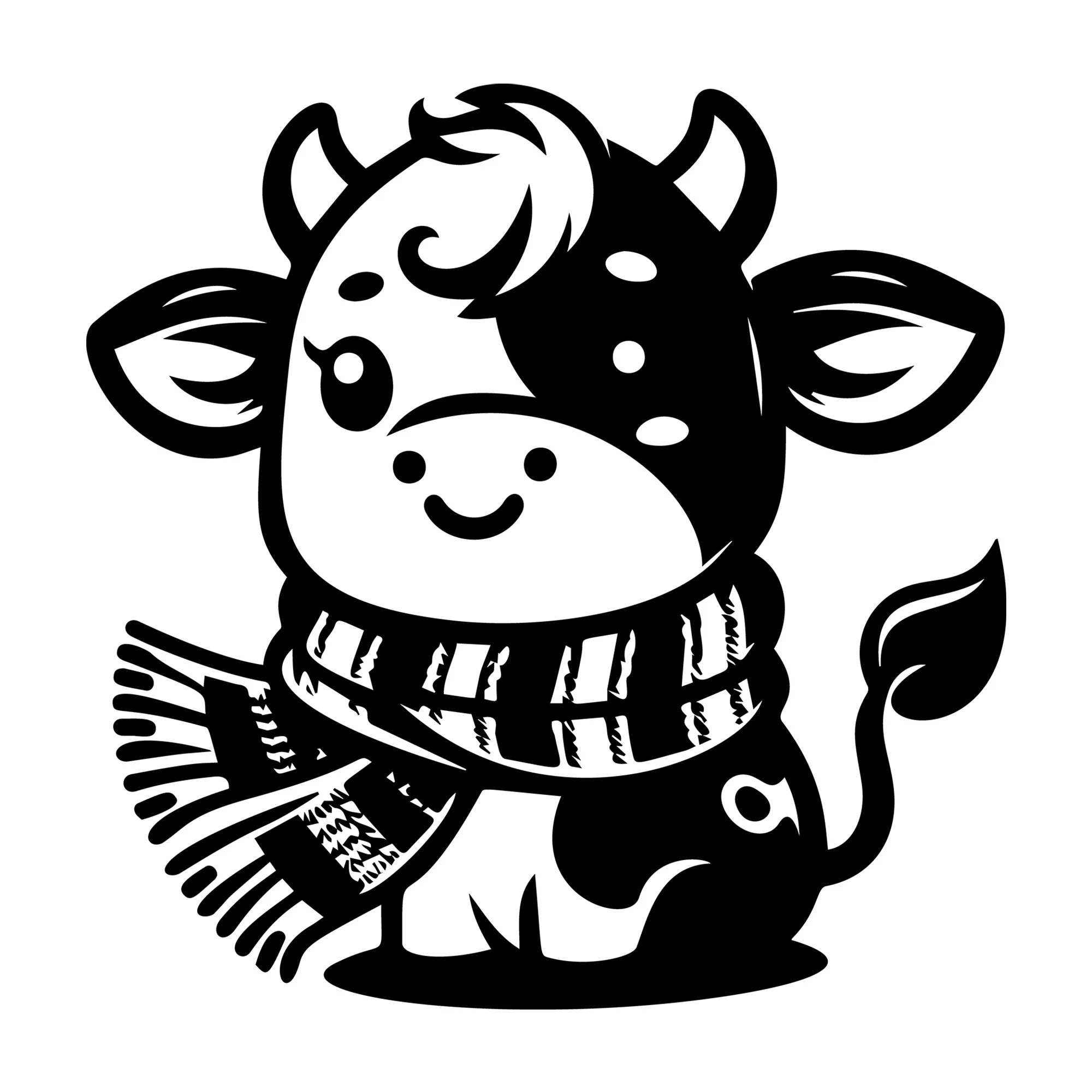 Cute Cow Silhouette SVG