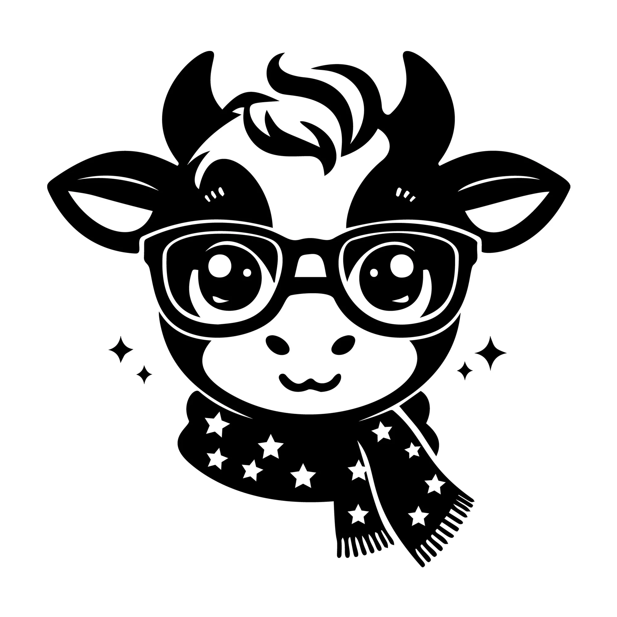 Cute Cow Silhouette SVG