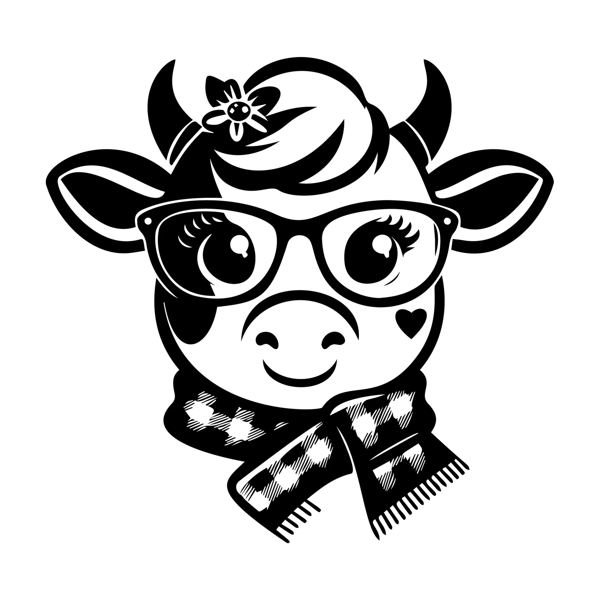 Cute Cow Silhouette SVG