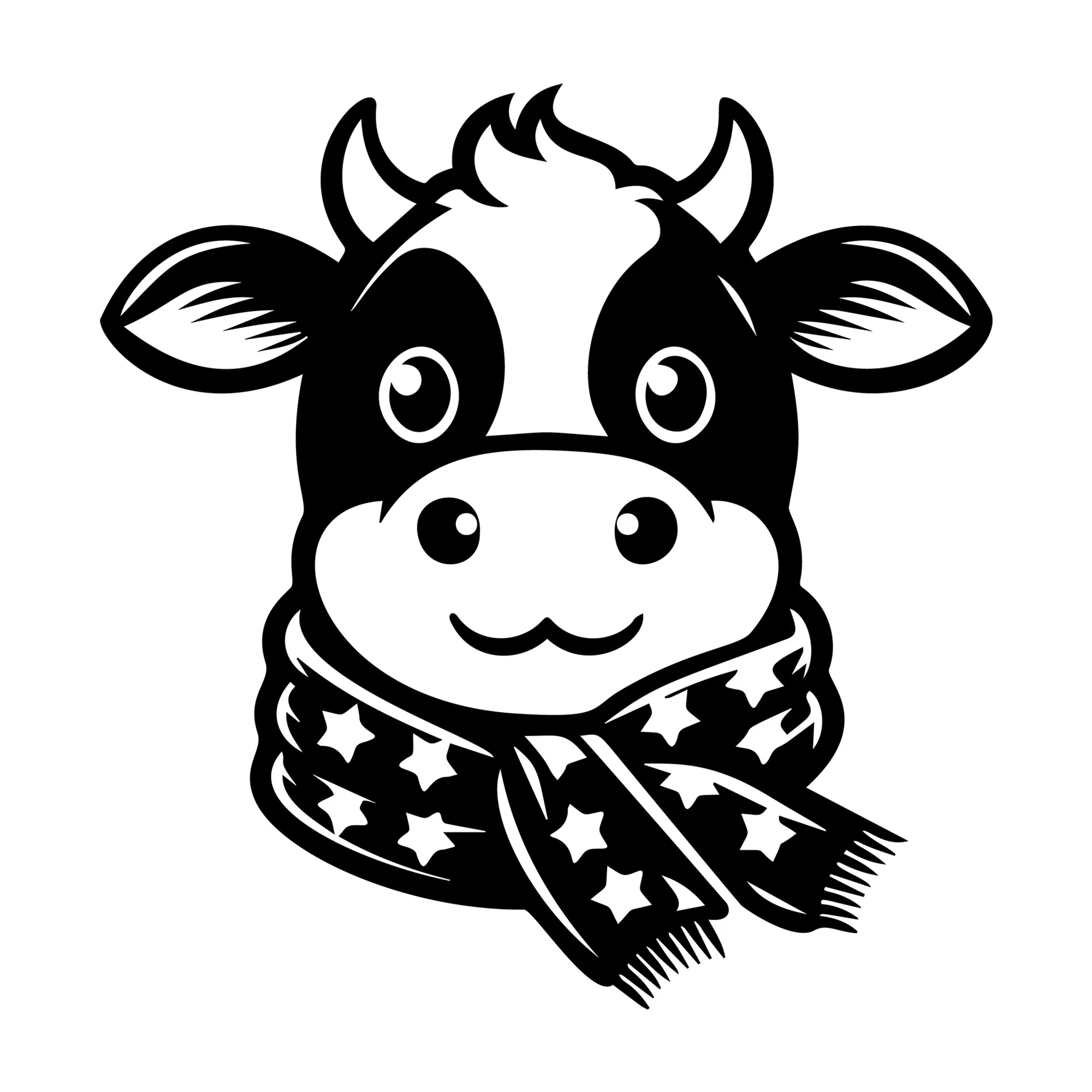 Cute Cow Silhouette SVG