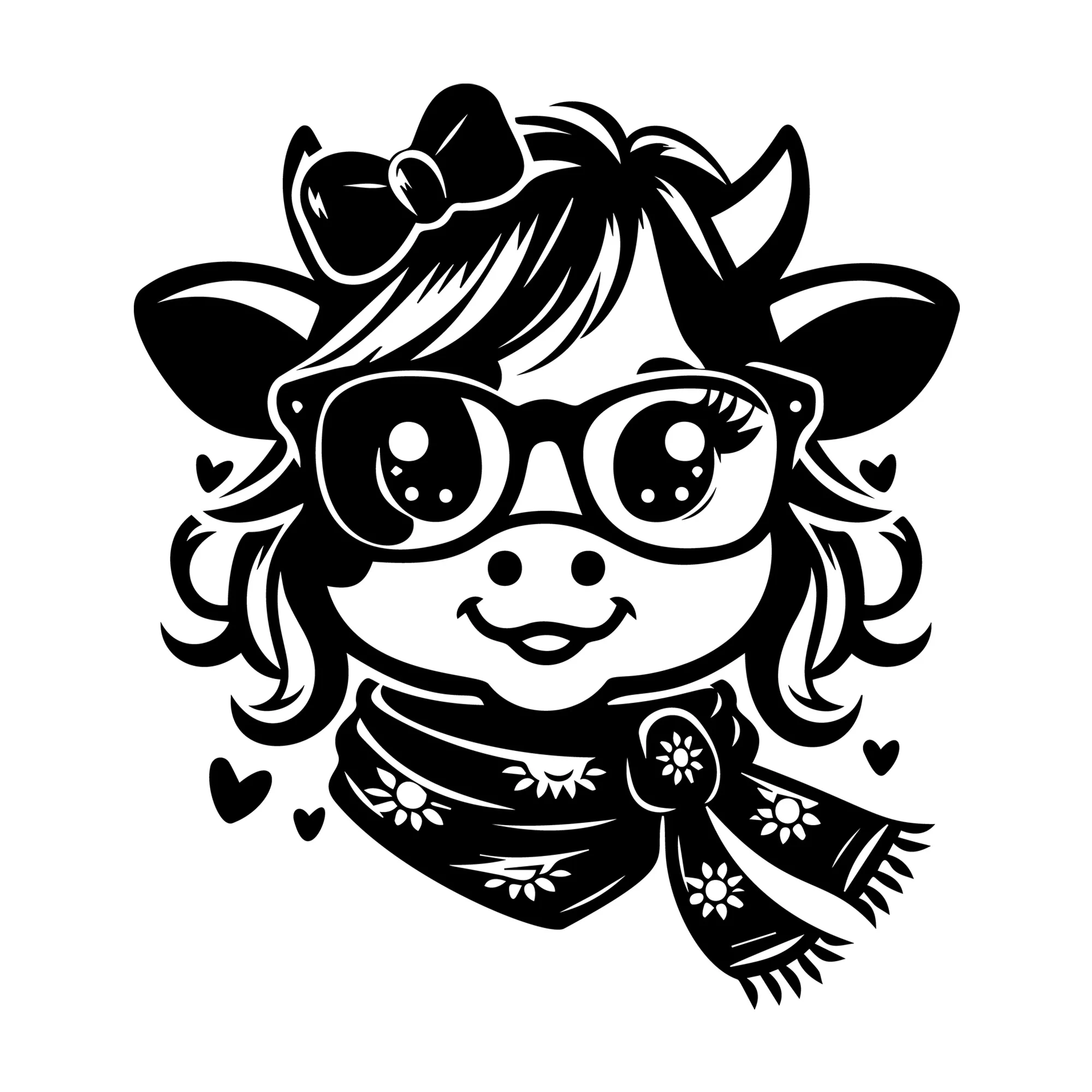 Cute Cow Silhouette SVG