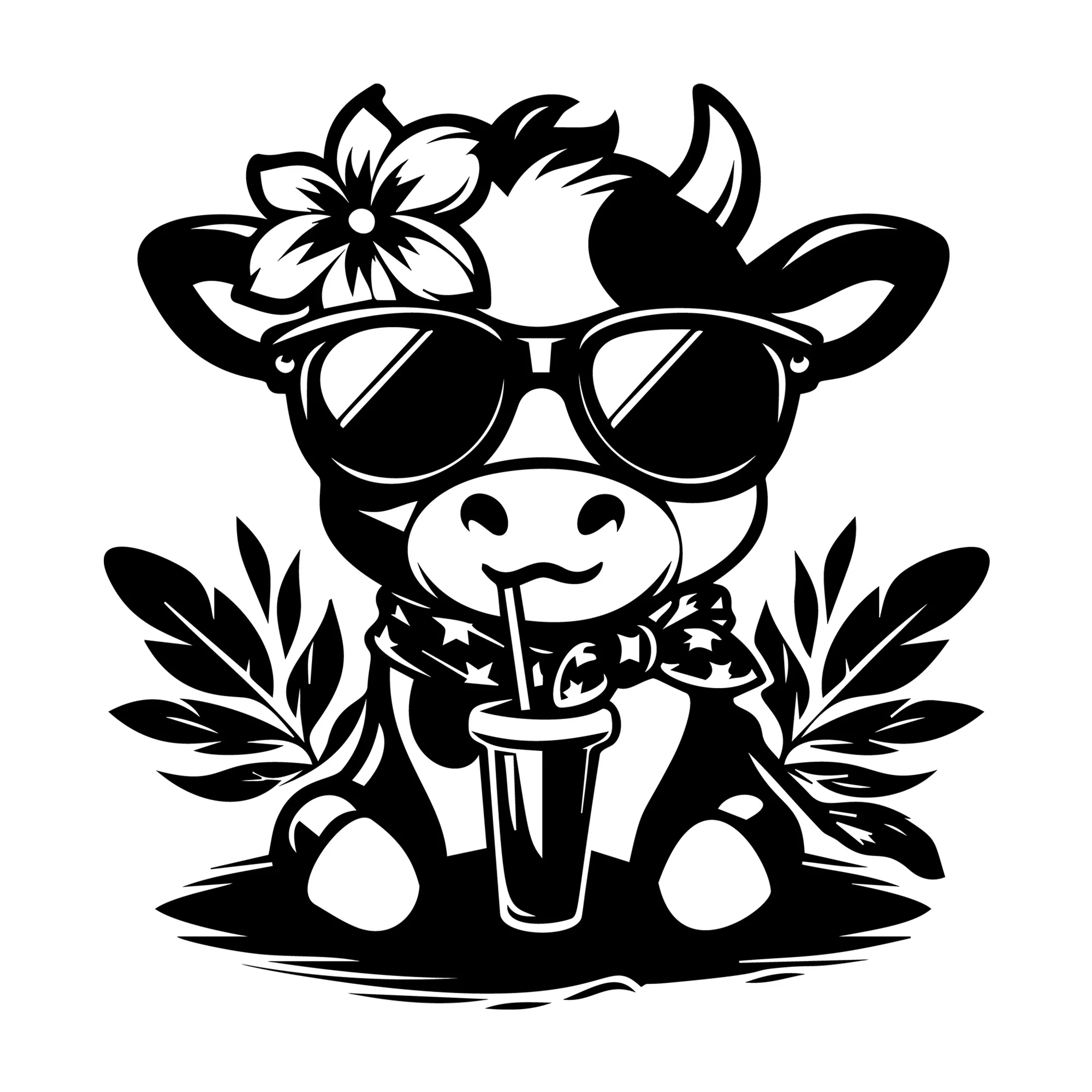 Cute Cow Silhouette SVG