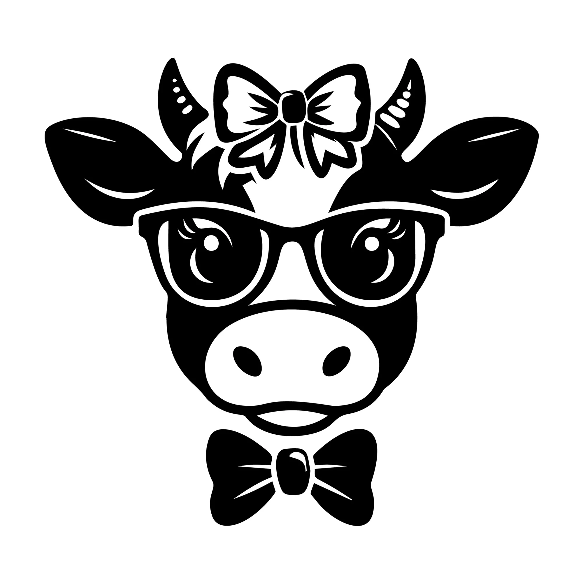 Cute Cow Silhouette SVG