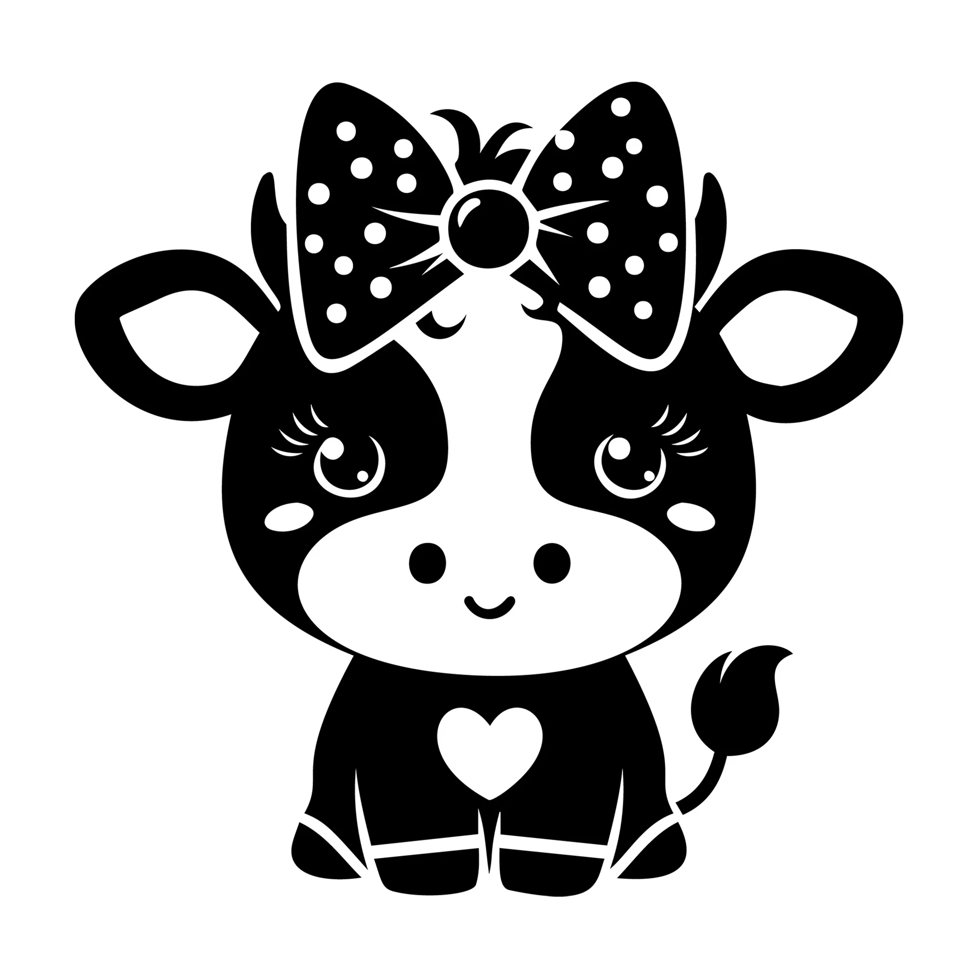 Cute Cow Silhouette SVG