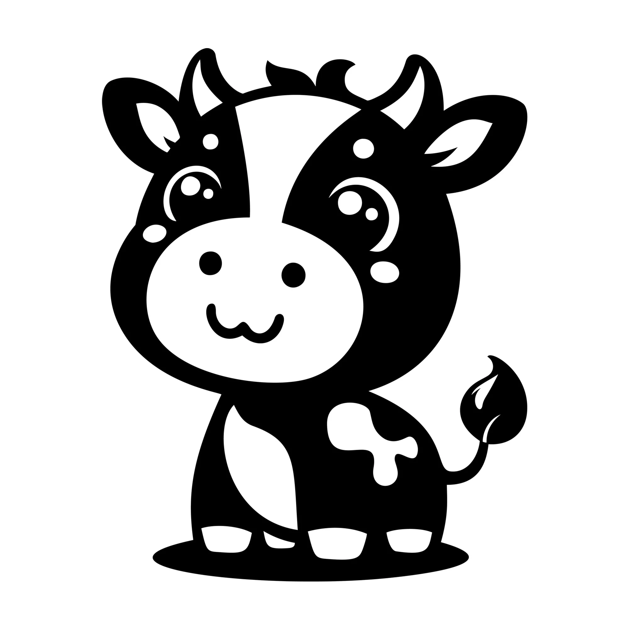 Cute Cow Silhouette SVG