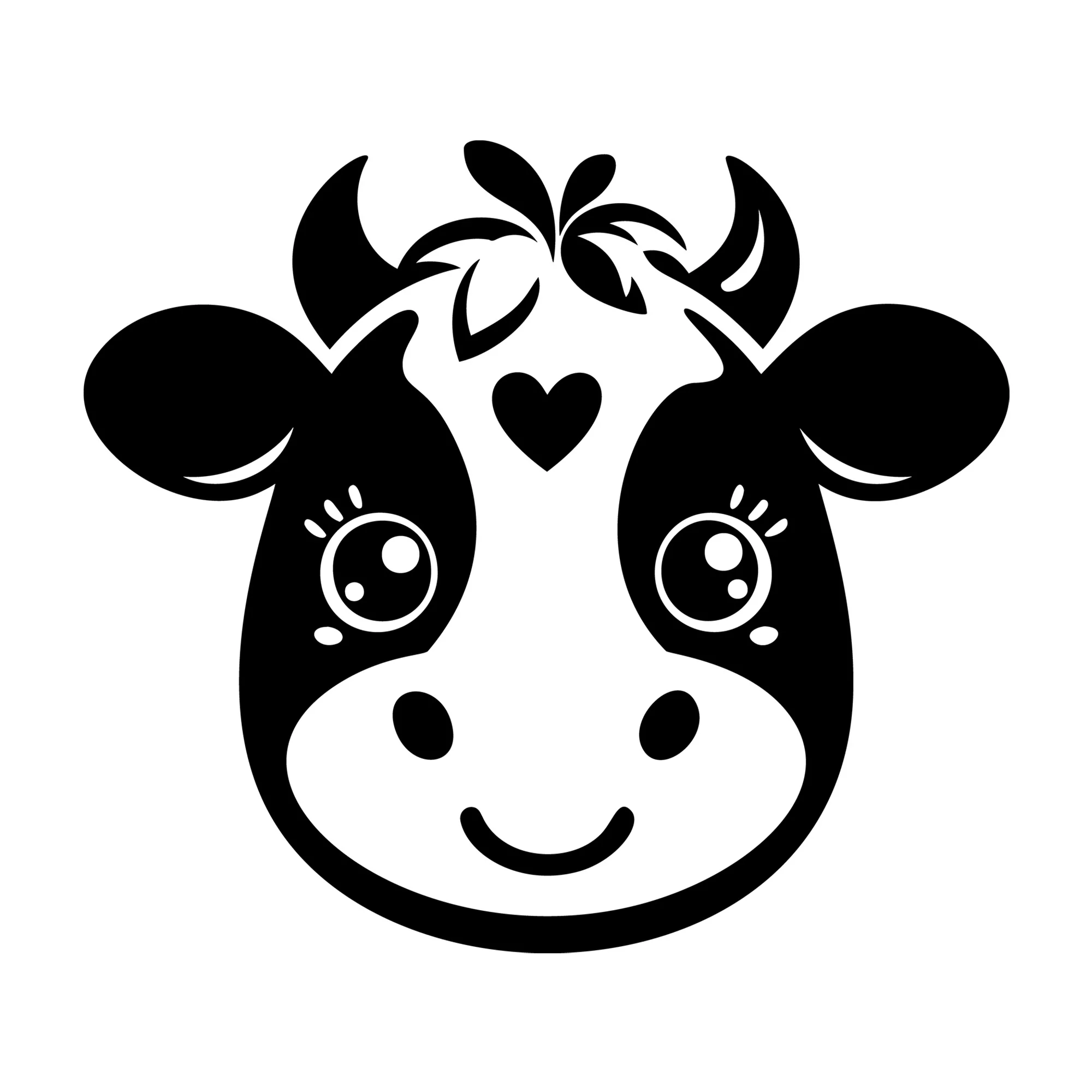 Cute Cow Silhouette SVG