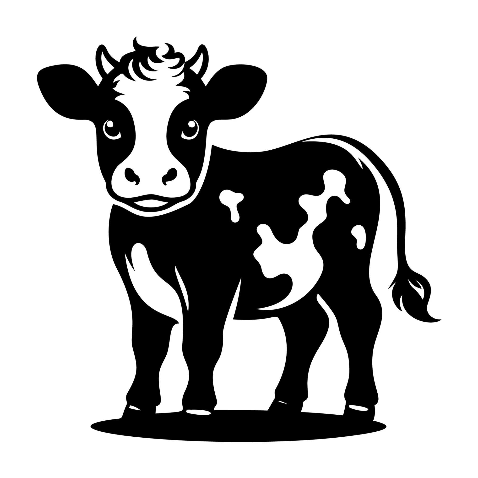 Cute Cow Silhouette SVG