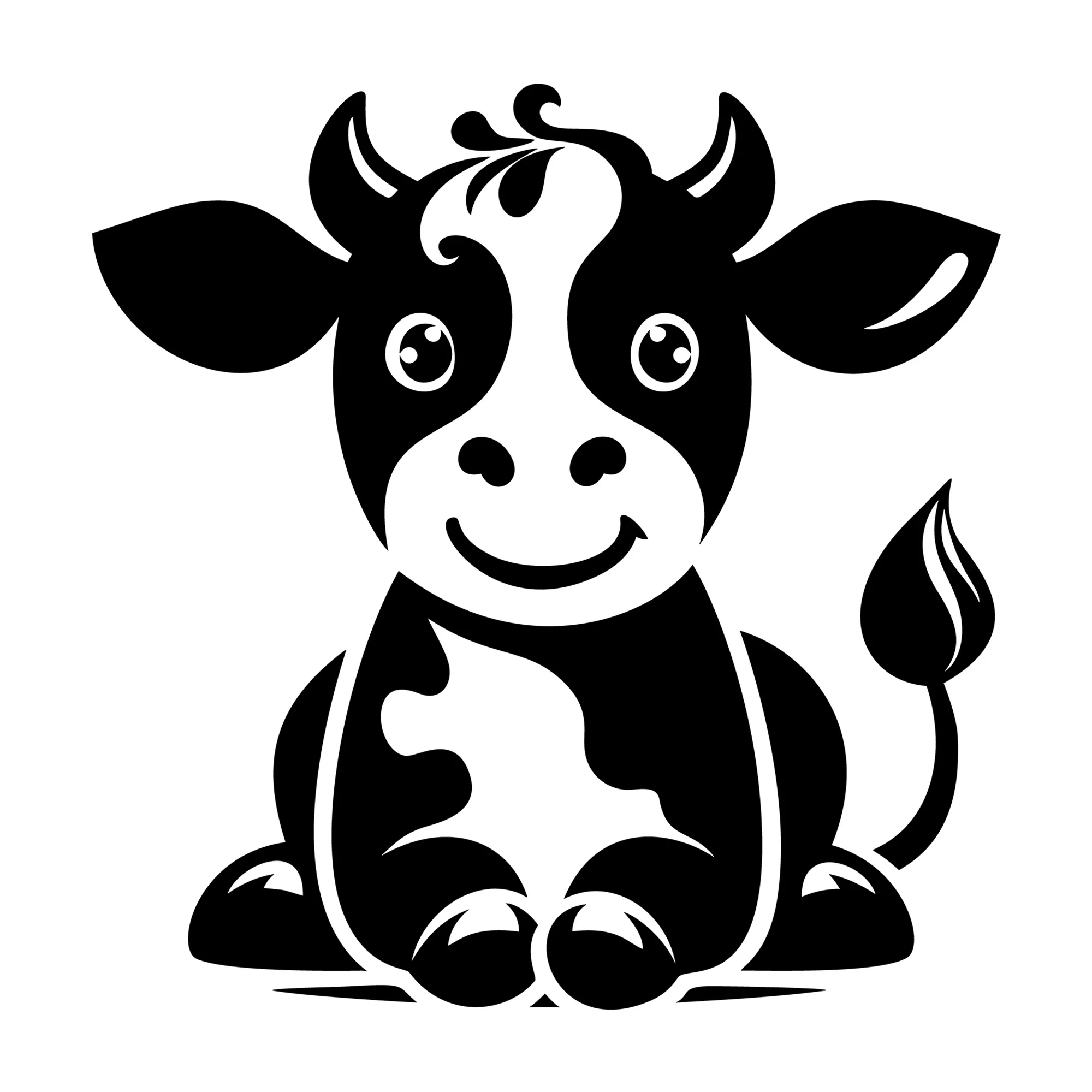 Cute Cow Silhouette SVG
