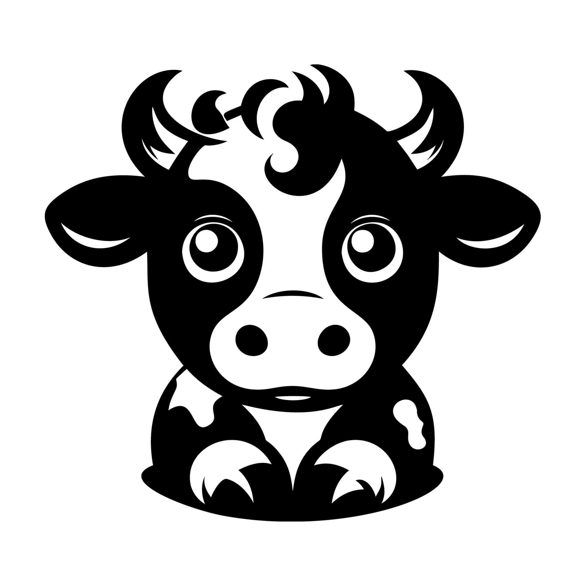 Cute Cow Silhouette SVG