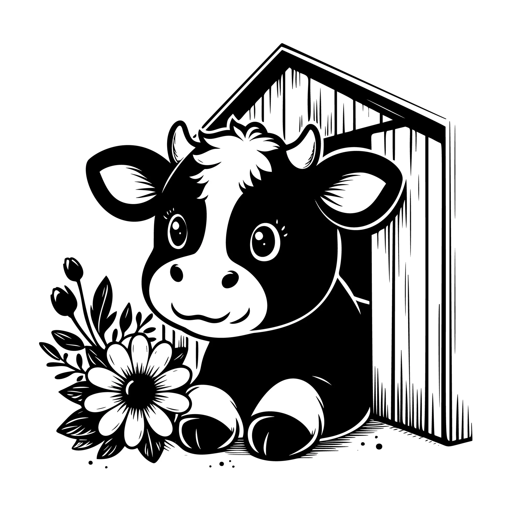 Cute Cow Silhouette SVG