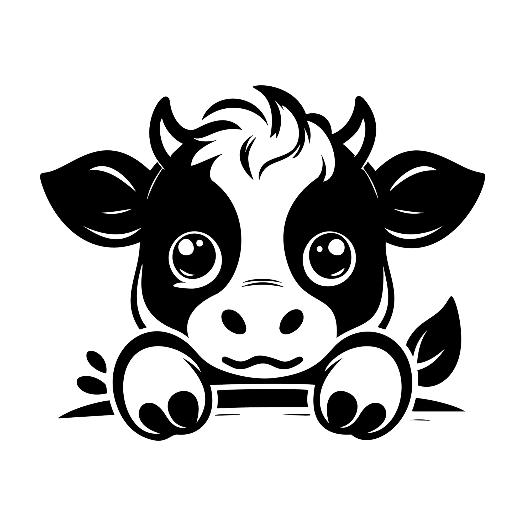 Cute Cow Silhouette SVG