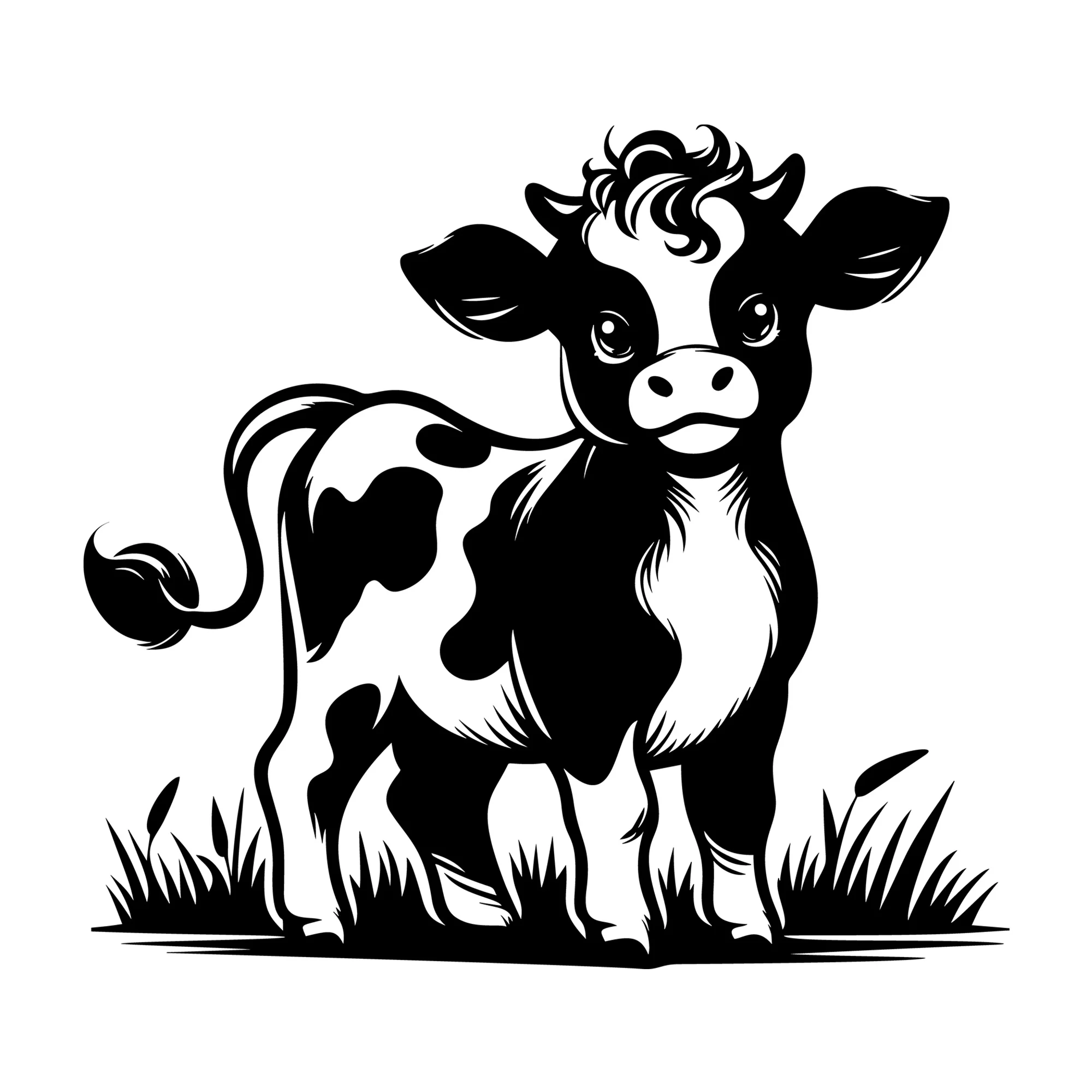 Cute Cow Silhouette SVG