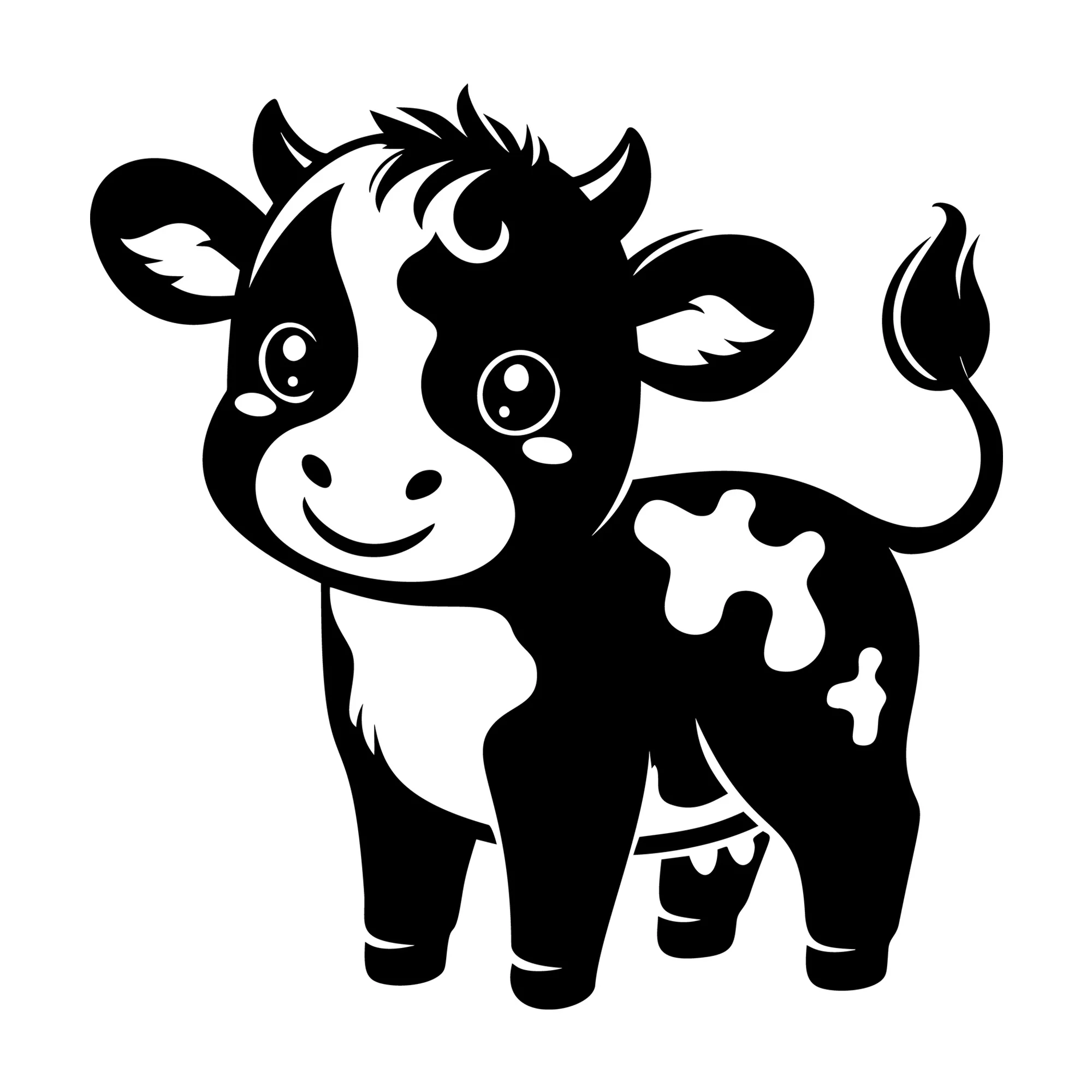 Cute Cow Silhouette SVG