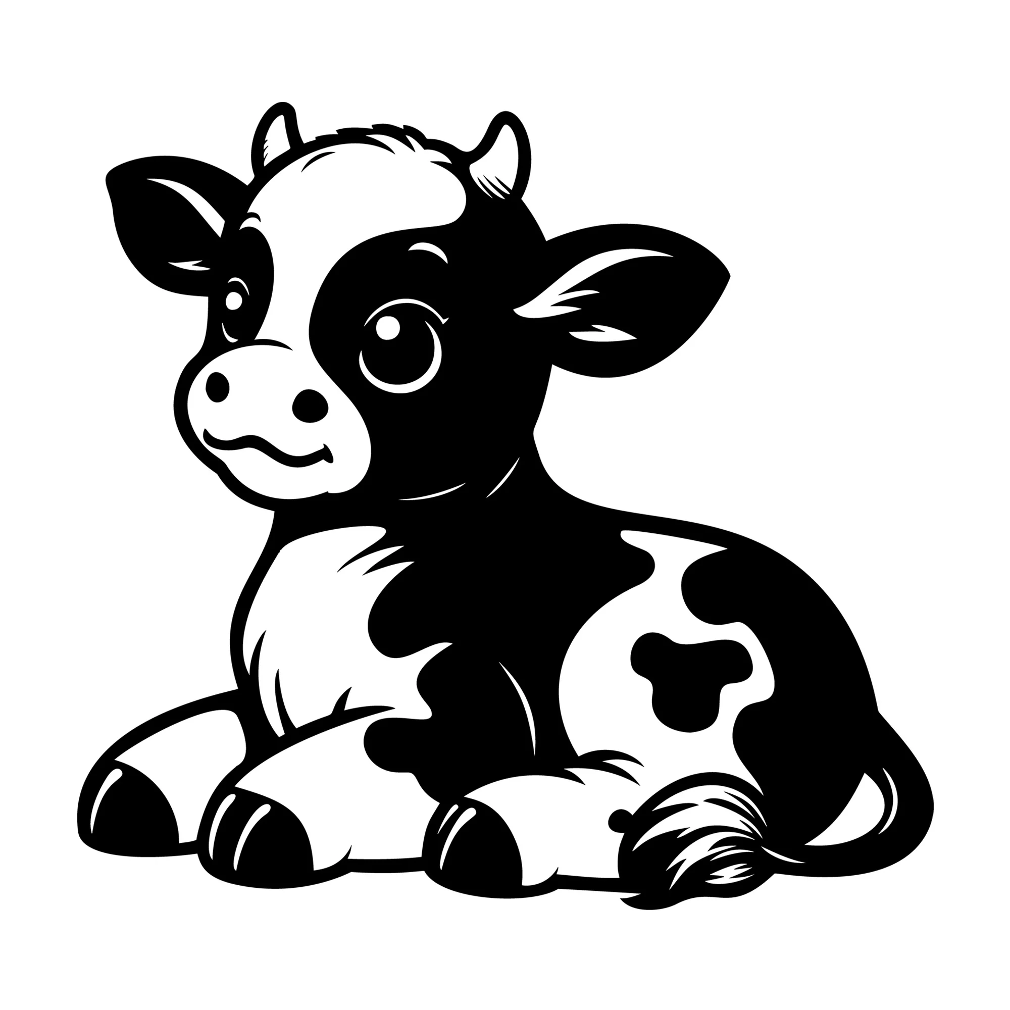 Cute Cow Silhouette SVG